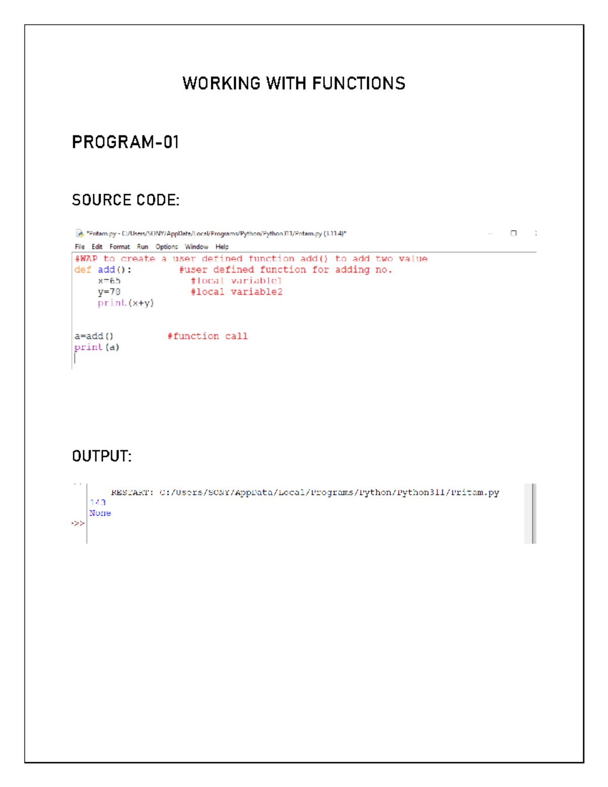Computer science - project - Computer Science SL - WORKING WITH ...