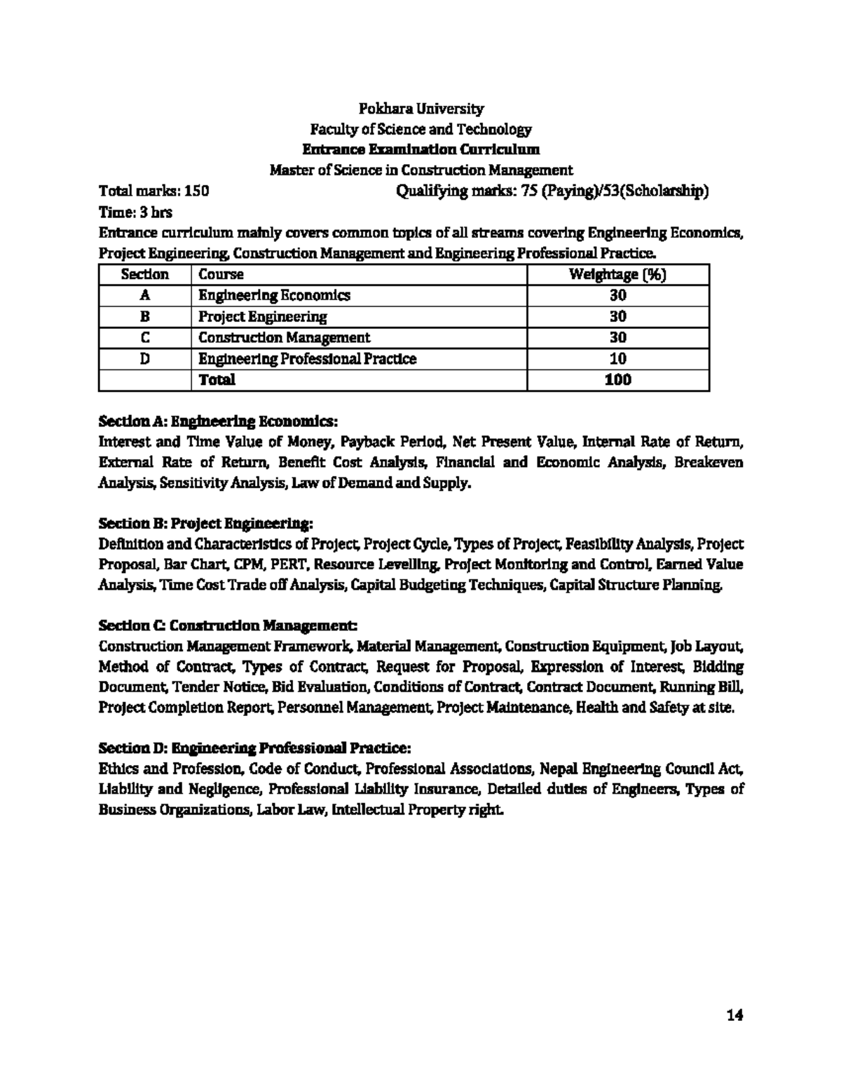 CEM - MSC in CM Complete Course Syllabus Overview - Studocu