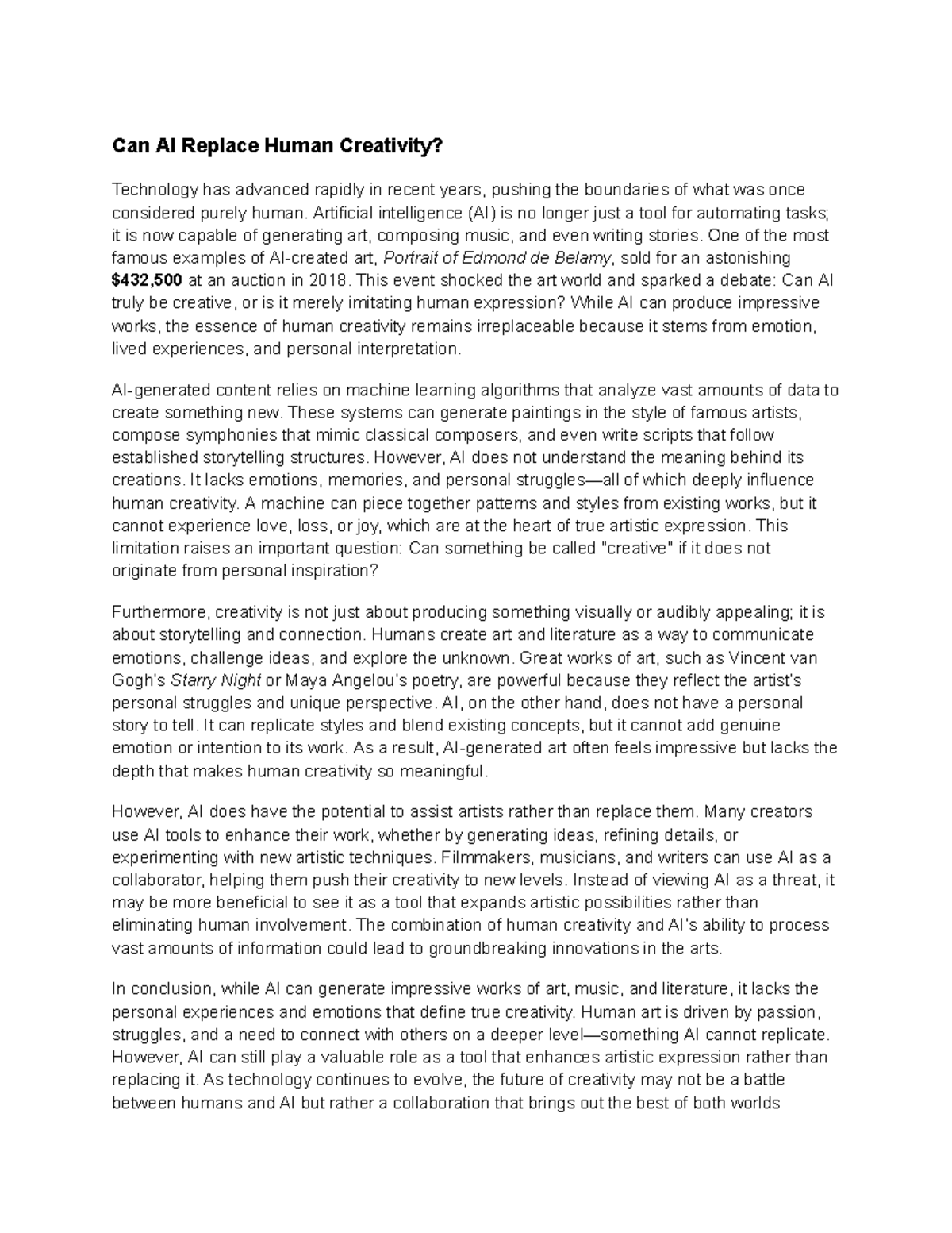 Can AI Replace Human Creativity - Can AI Replace Human Creativity ...