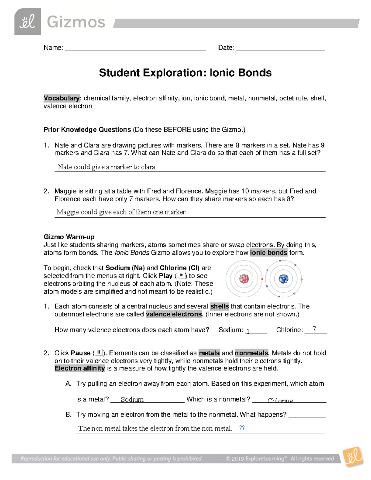 Kami Export - SE Ionic Bonds Student Exploration Activity - Studocu