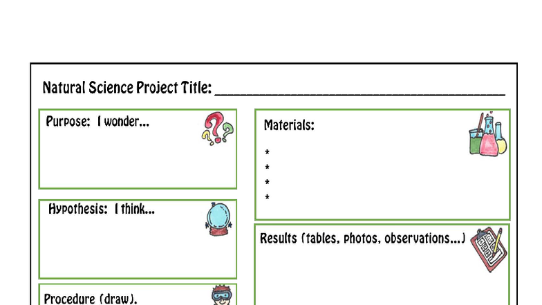Written Template Scientific Method STEM - Literatura - Natural Science ...