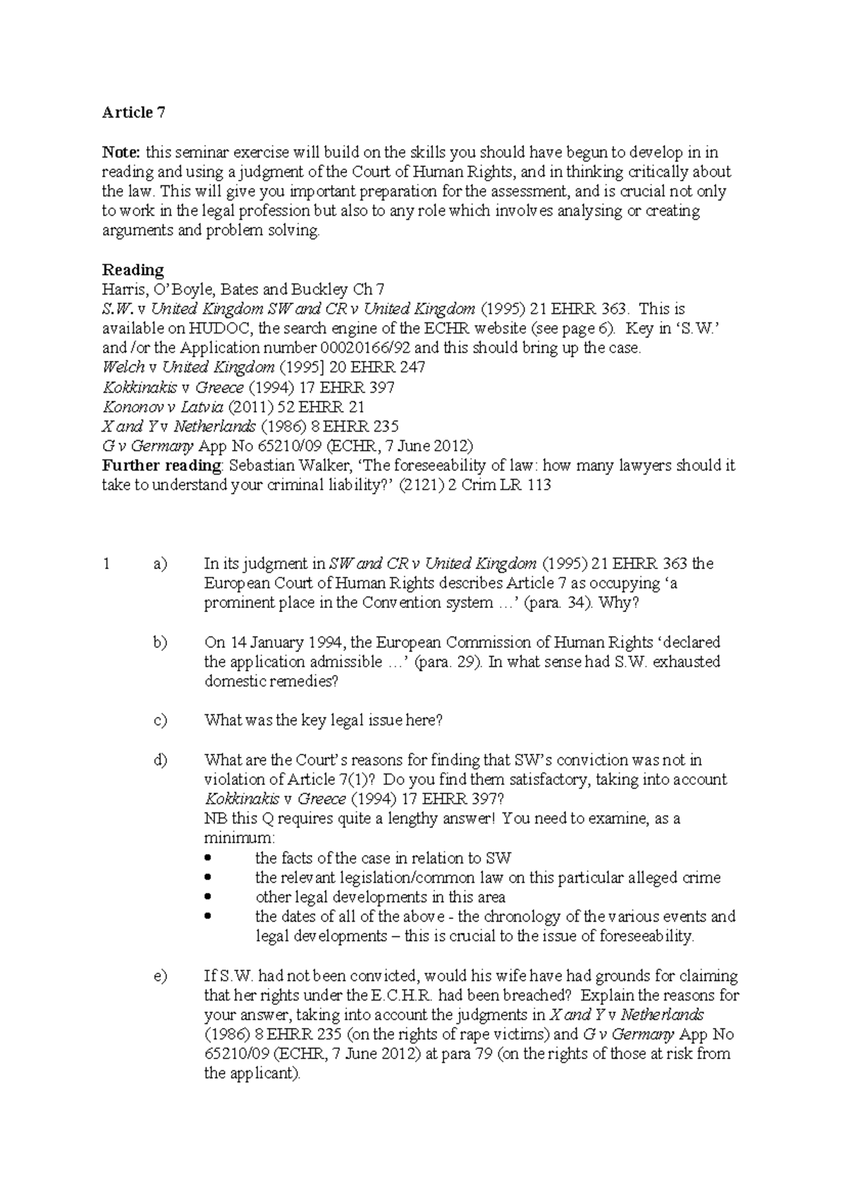 Week 10 - Seminar 9 - Article 7 - Article 7 Note: this seminar exercise ...