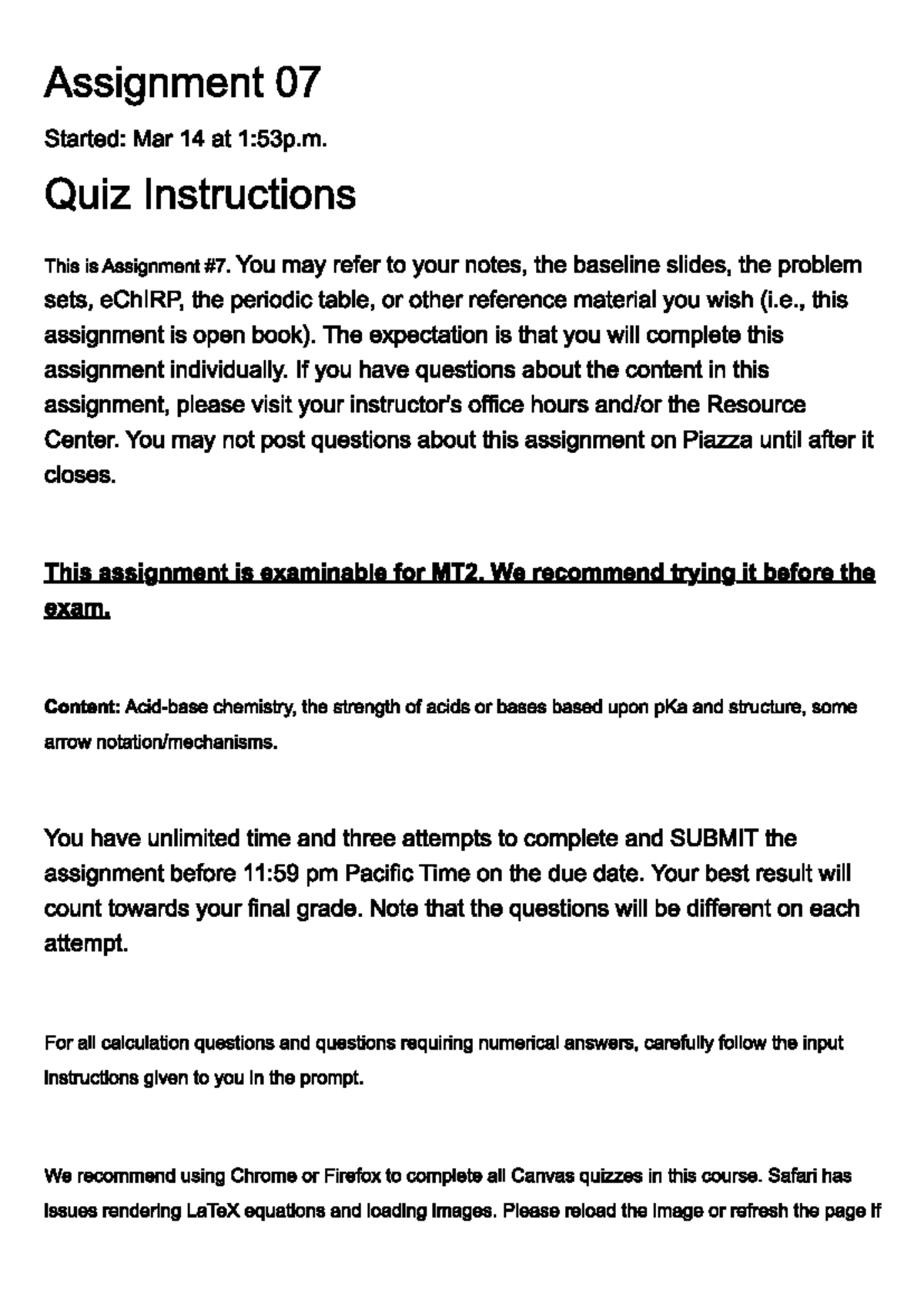 Assignment 7 - sdhjk - Assignment 07 Started: Mar 14 at 1:53p. Quiz ...