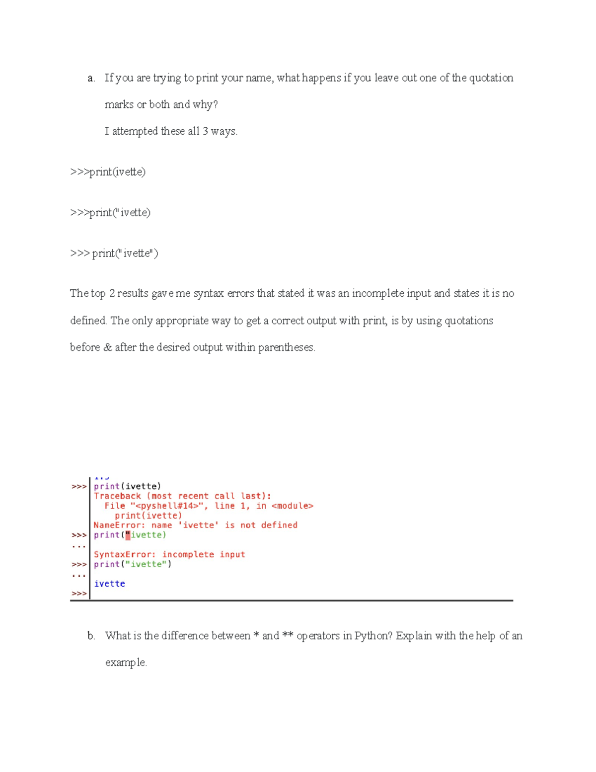 Python Learning Journal 1: Syntax, Operators, and Data Types - Studocu