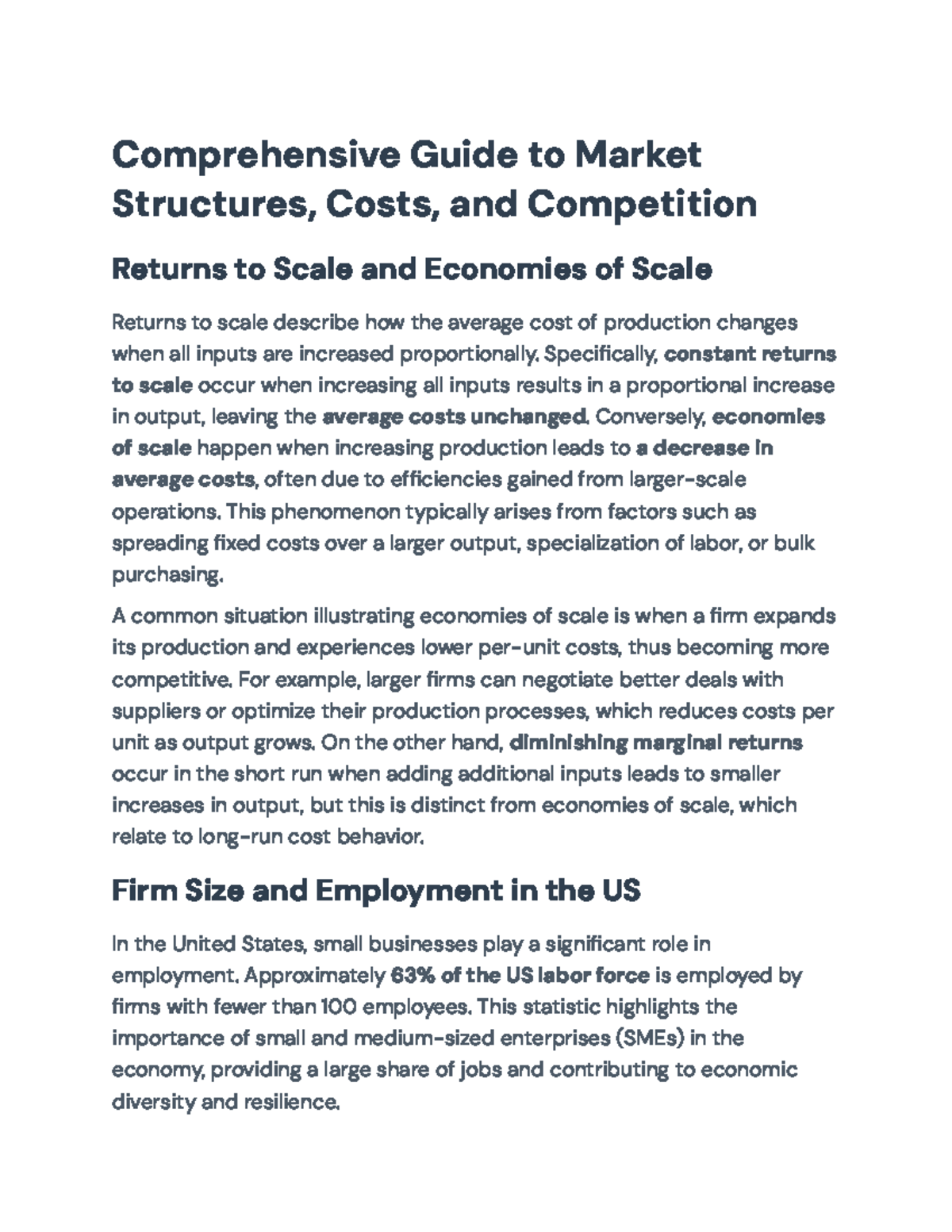 Market Structures and Competition Dynamics: A Comprehensive Overview ...