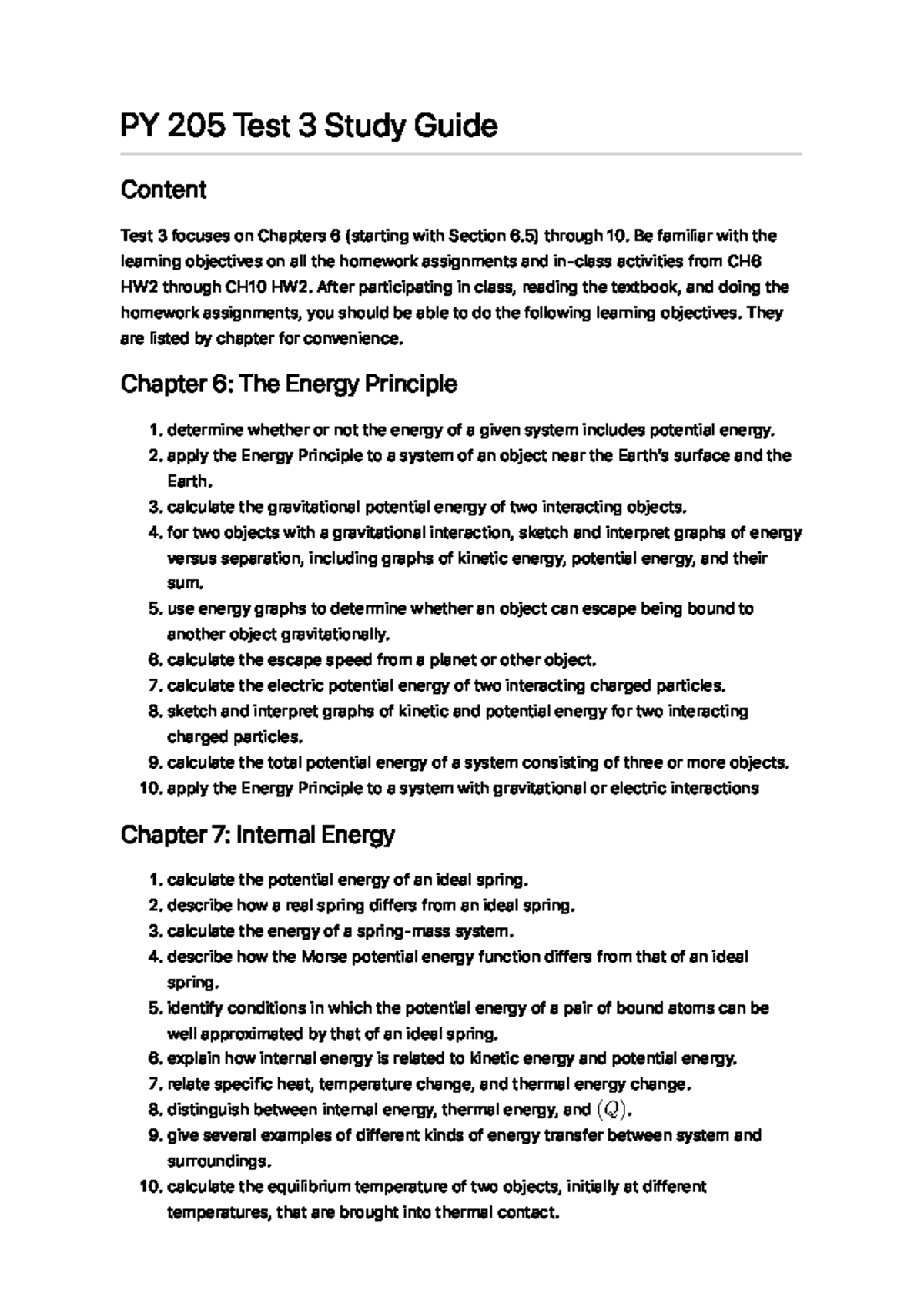 PY 205 Test 3 Study Guide - Studocu