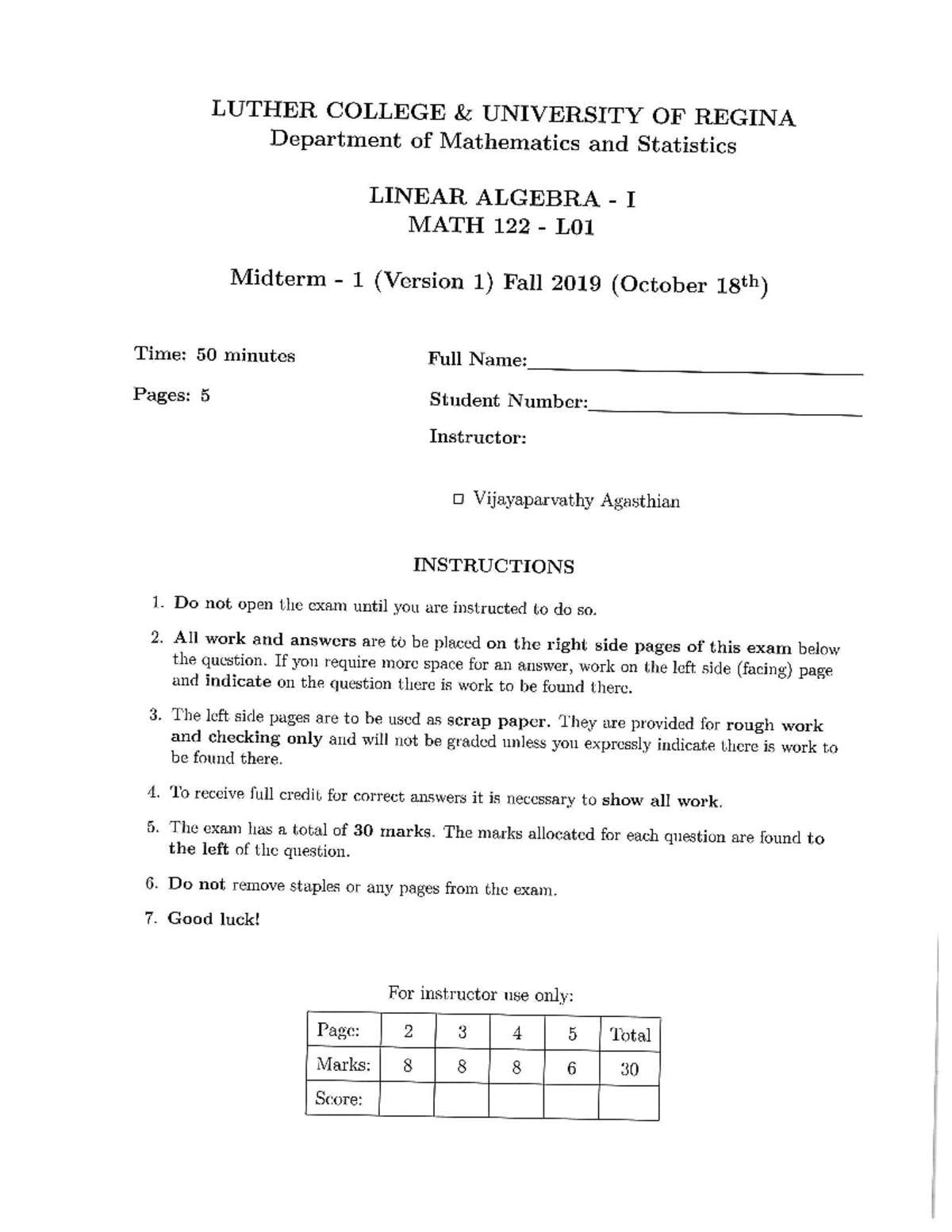 Midterm 1 Solutions - Version 1 Review for Exam Preparation - Studocu