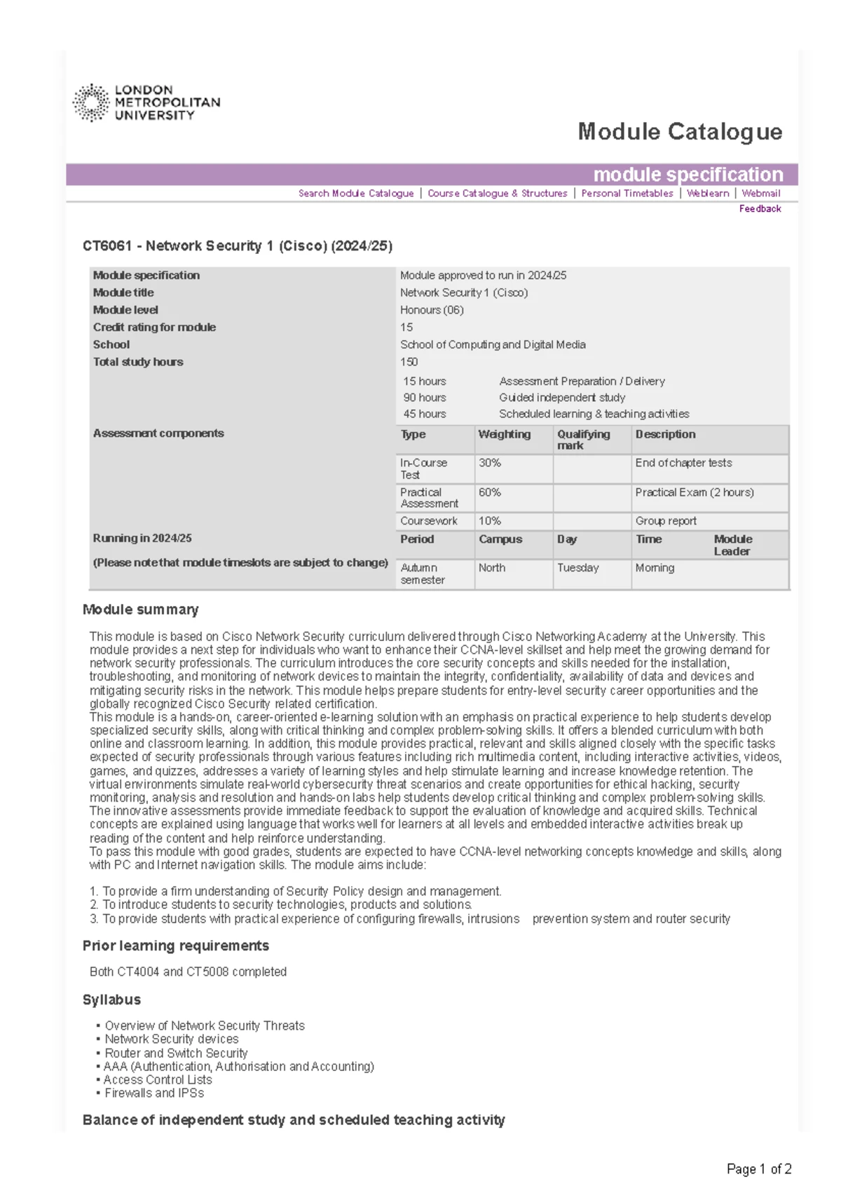 CT6052 Wireless Networks (Cisco) Module Syllabus and Overview - Studocu