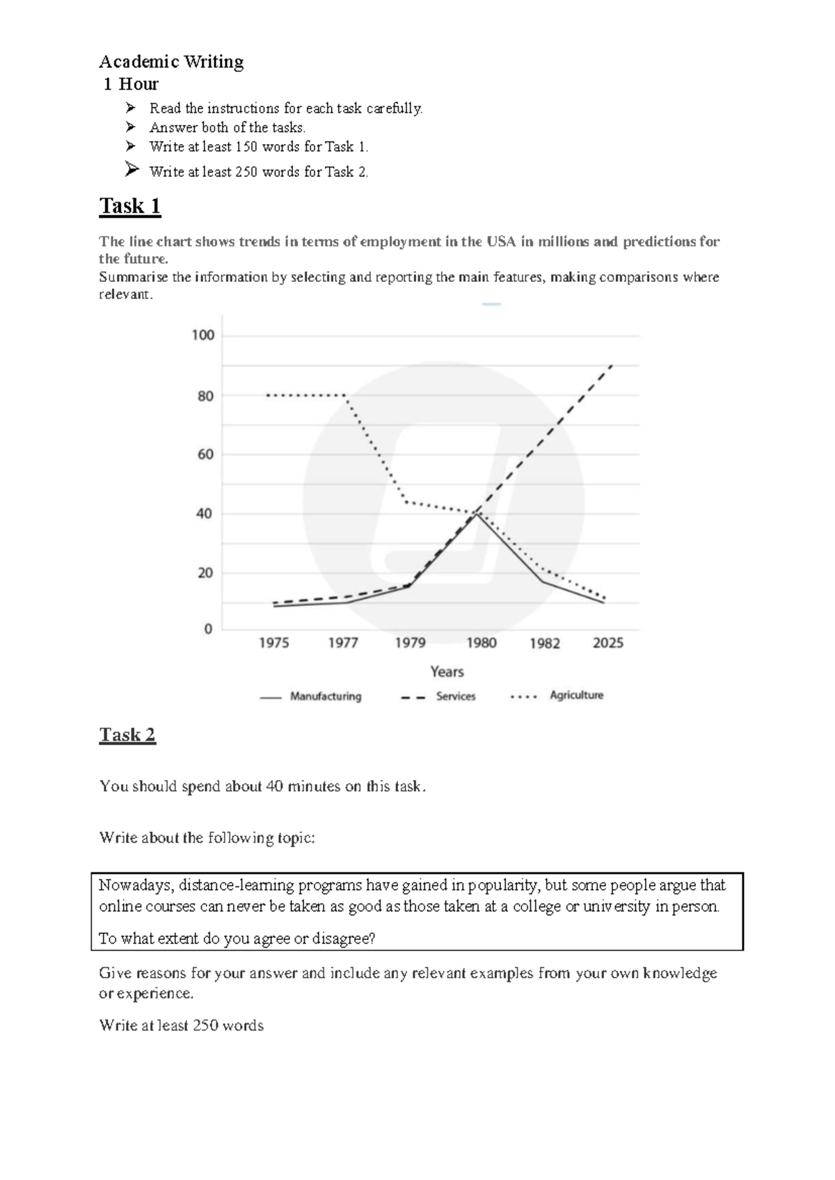IELTS Writing Tasks - Academic Writing Guide - Studocu