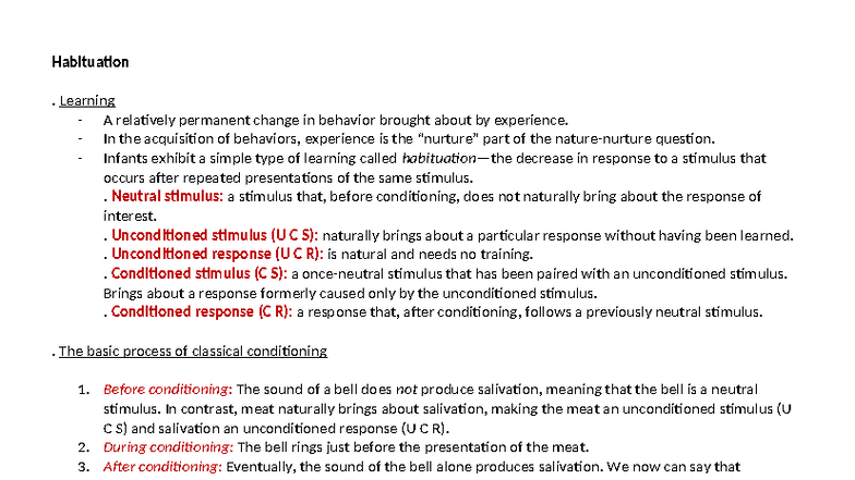 11 - Response: Understanding Habituation and Classical Conditioning ...