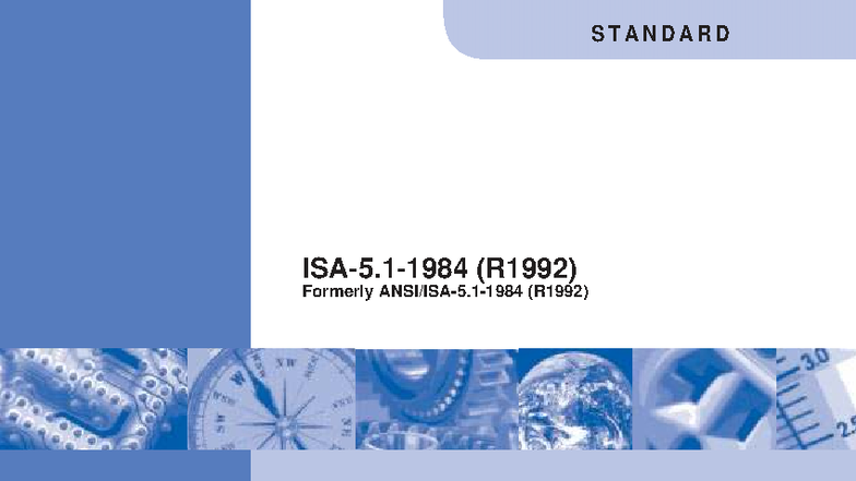ISA R1992 Instrumentation Symbols & Identification Standards - Studocu