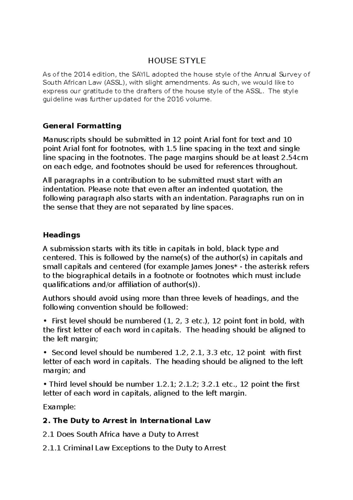 SAYIL Style Guide: Formatting and Submission Guidelines - Studocu