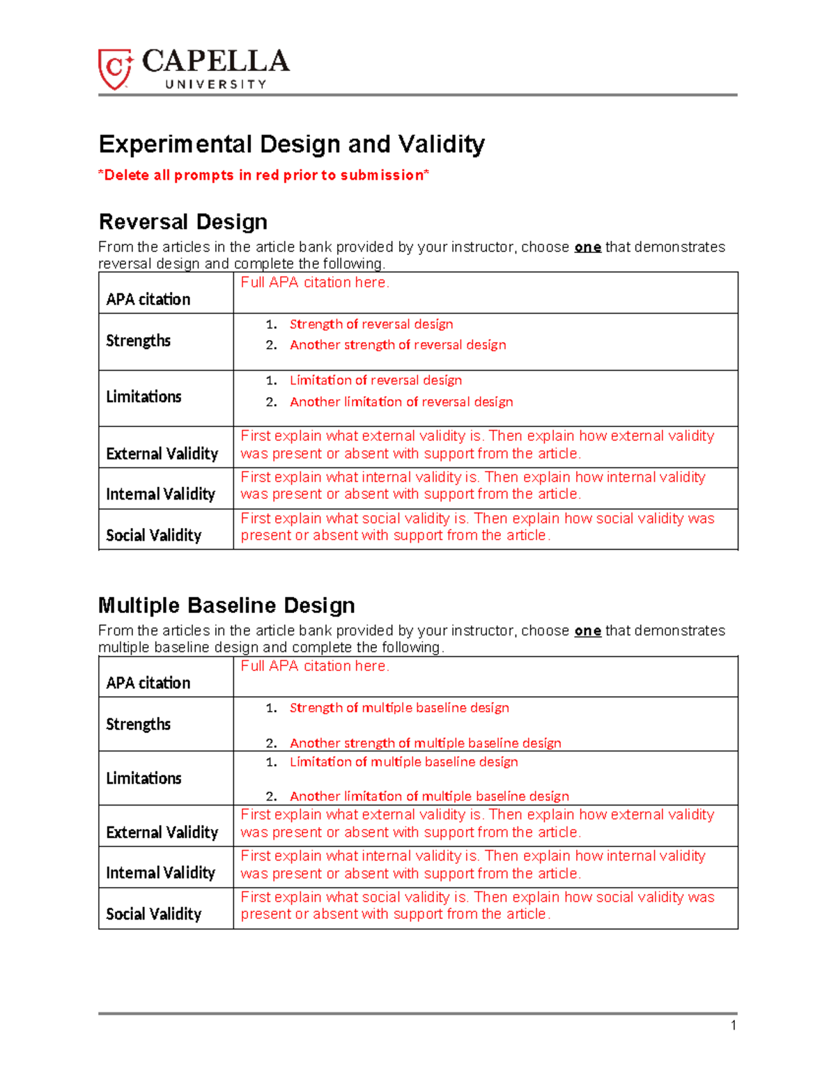 Experiment Design \u0026 Validity Analysis: Assignment 9 Template - Studocu, image size:1200x1553