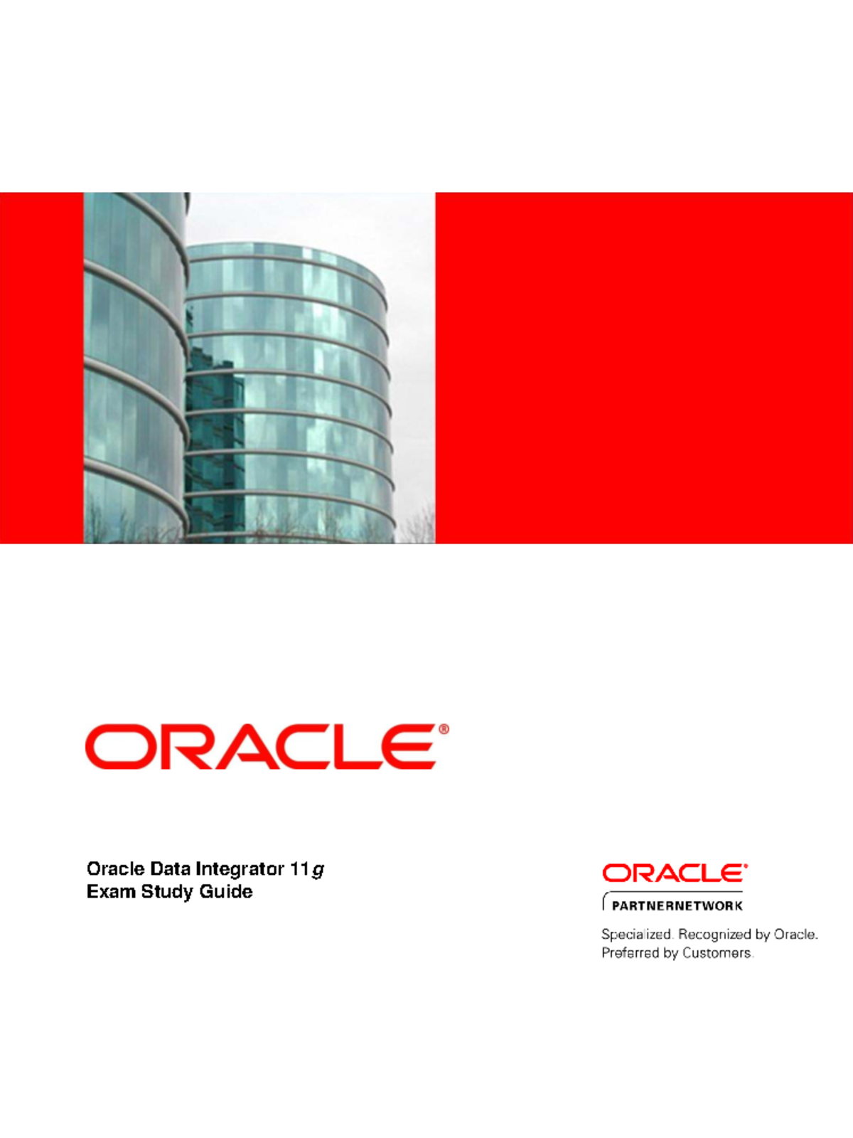 Oracle Data Integrator 11g - Exam Study Guide for Certification - Studocu