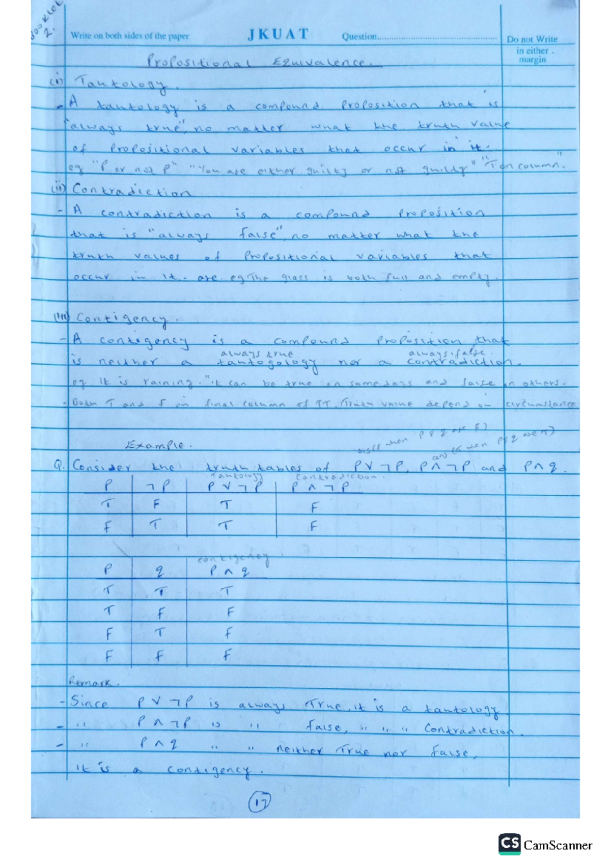 Discrete Mathematics Notes: Propositional Logic & Equivalences (JKUAT ...