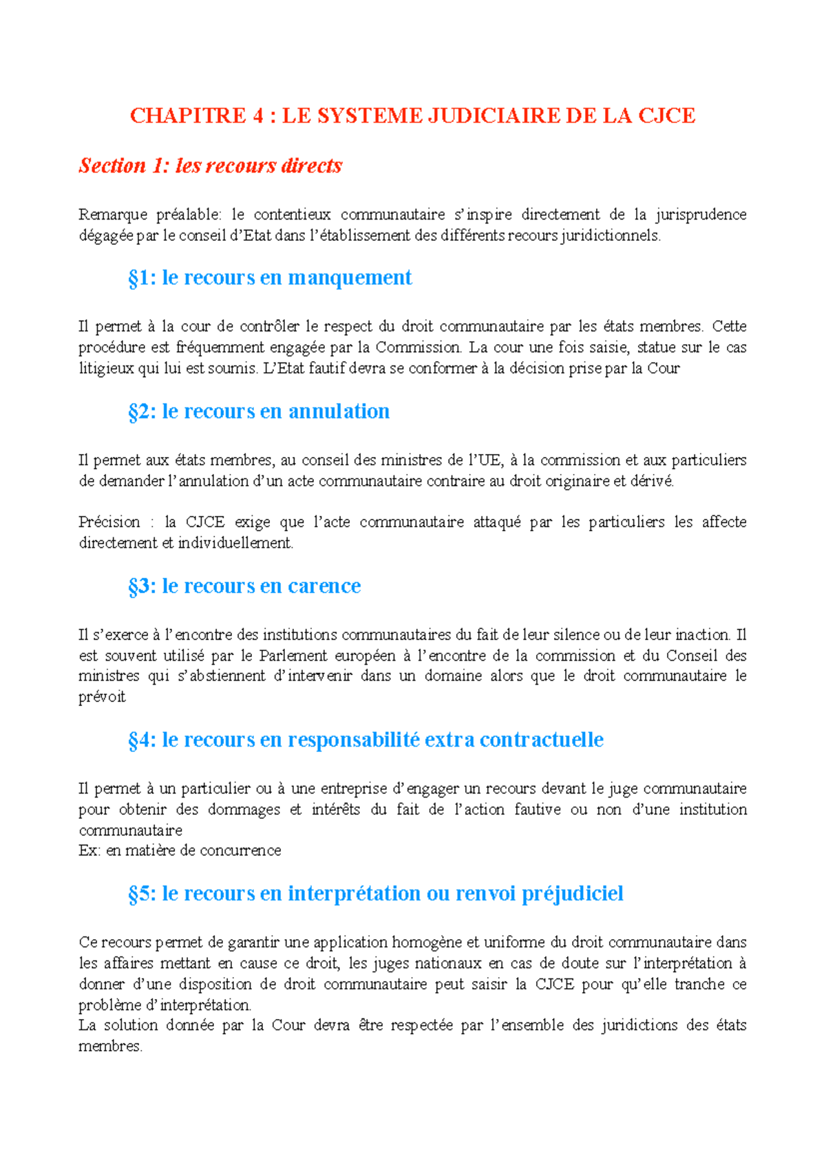 Droit de l'Union Européenne : Le système judiciaire de la CJCE ...