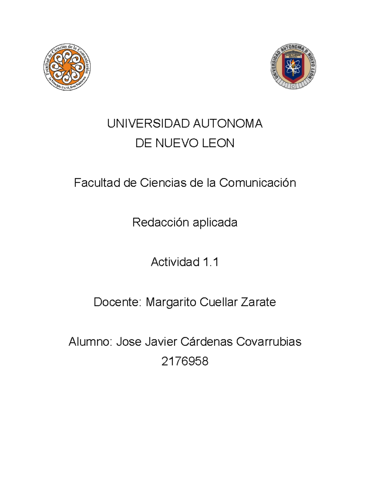 Cardenas Covarrubias Evidencia 1 - UNIVERSIDAD AUTONOMA DE NUEVO LEON ...