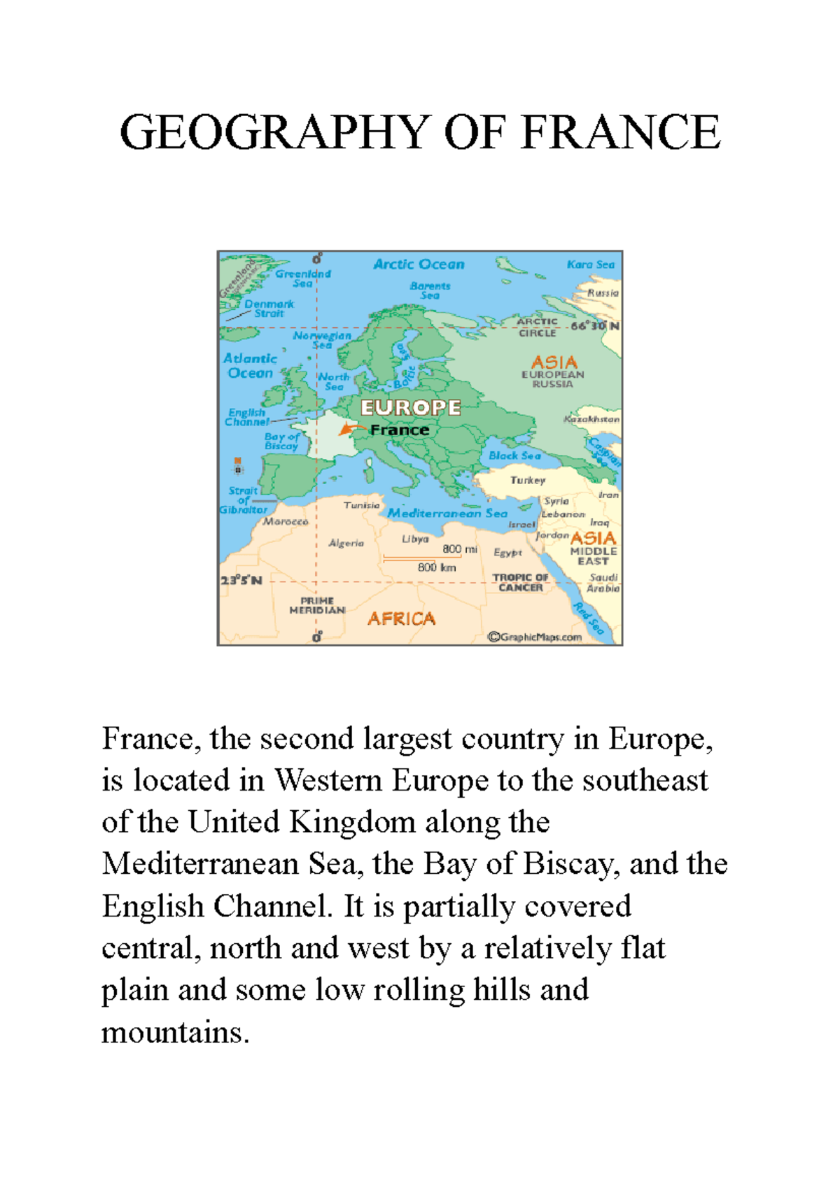 Geography and Language of France (2020/2021) - GEOGRAPHY OF FRANCE ...