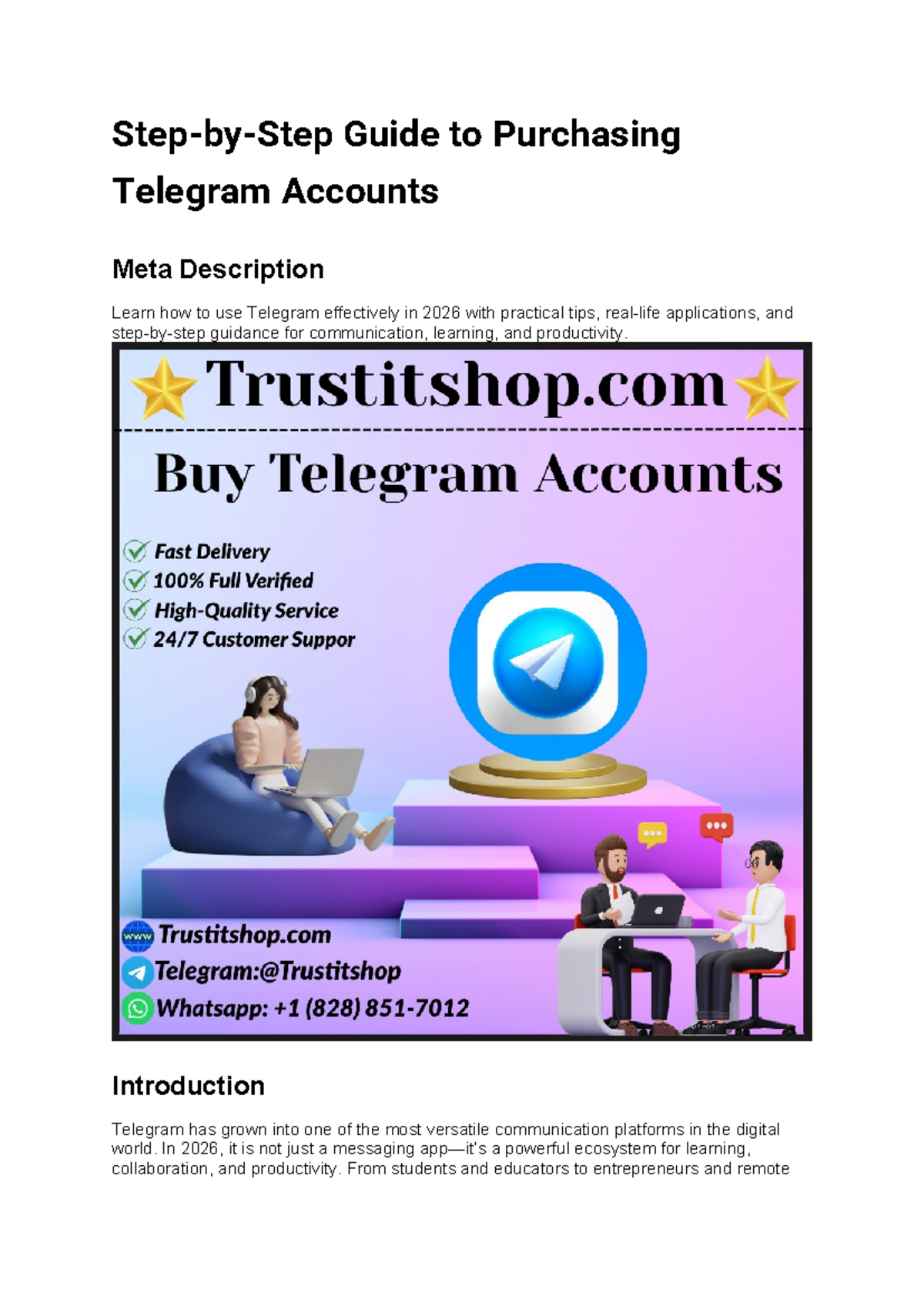 Step-by-Step Guide to Purchasing Telegram Accounts in 2026 - Studocu