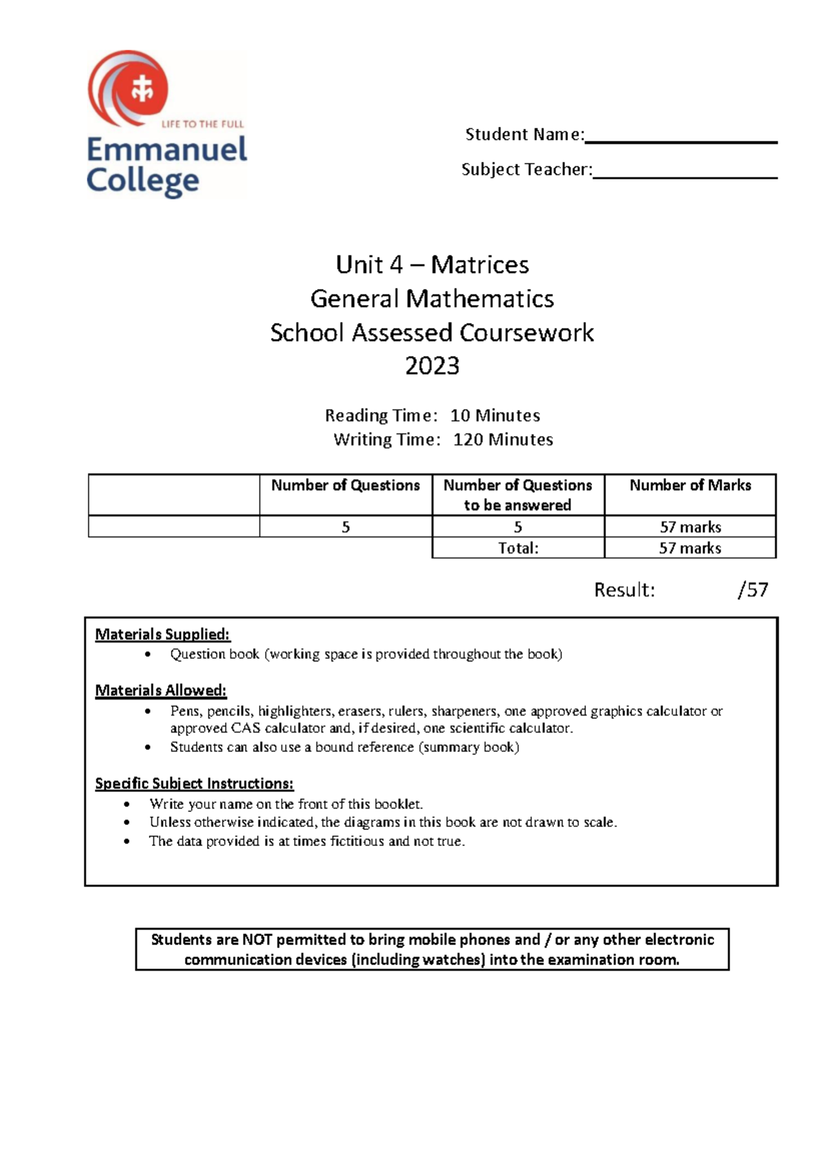 Matrices SAC Final 2023: Comprehensive Study Guide - Studocu