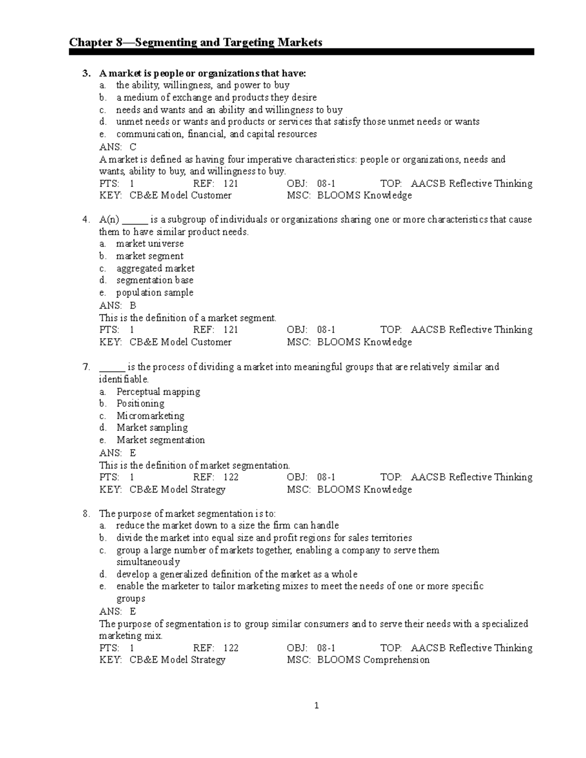 Chapter 8 Pool Items - Hope this practice material gonna help - Chapter ...