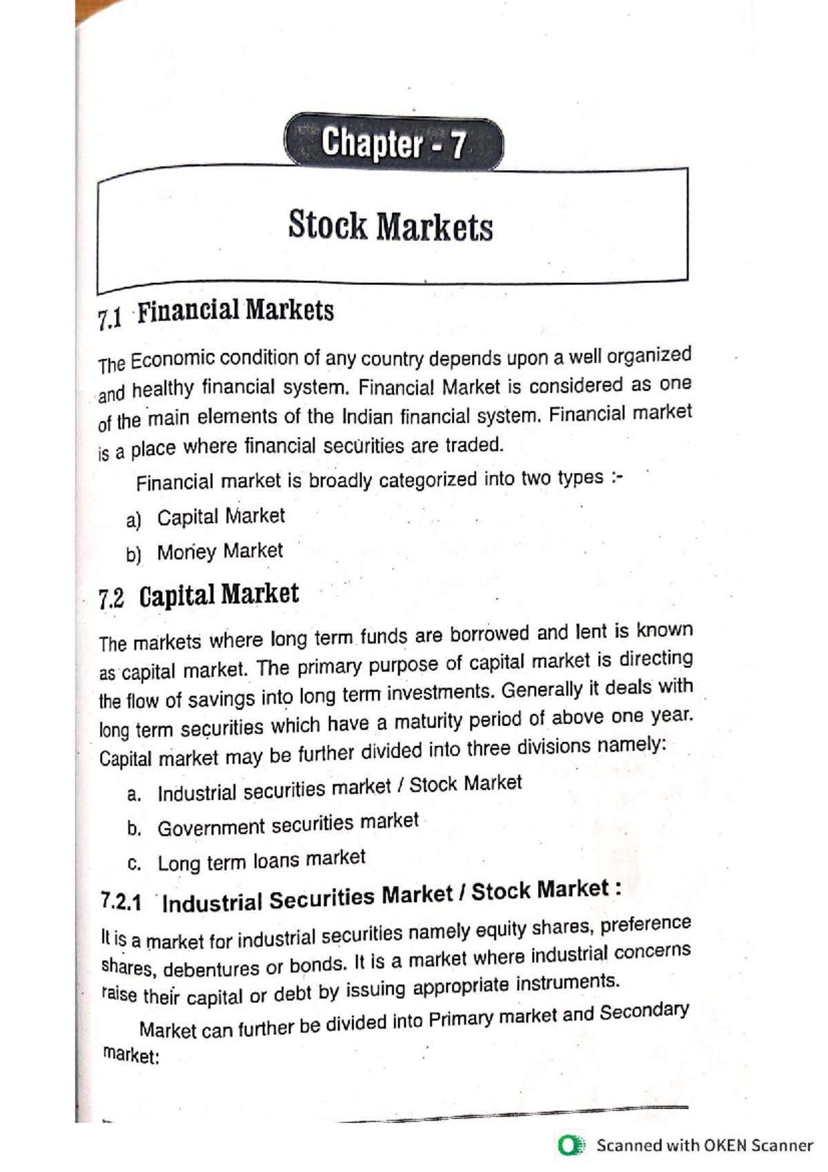 Stock market notes - Well informative material - Chapter 7 Stock ...