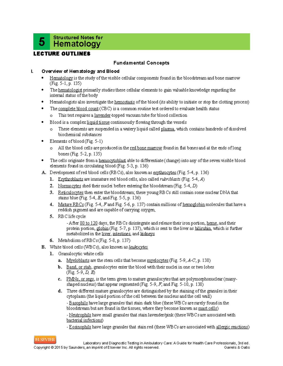 Hematology Lecture Notes: Key Concepts and Blood Components - Studocu