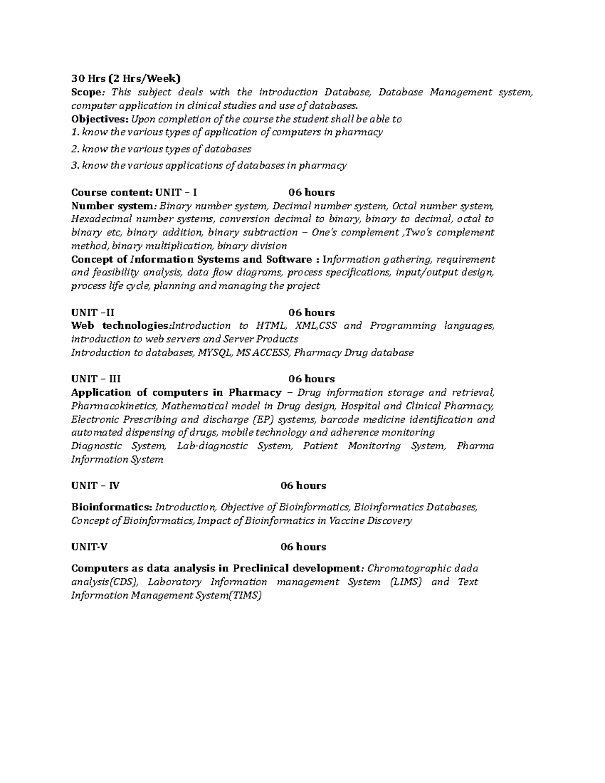 Computer Applications in Pharmacy - Detailed Course Notes - Studocu