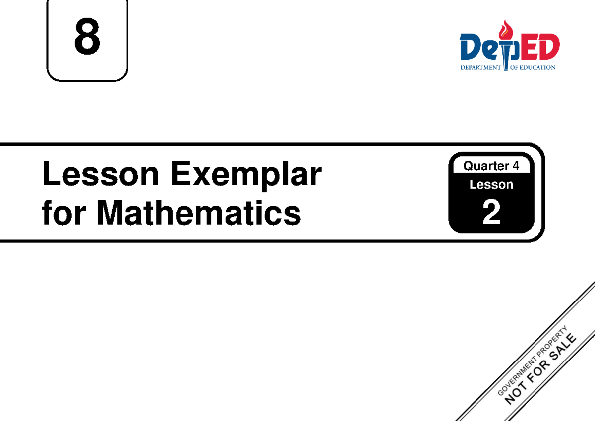 Q4 LE Mathematics 8 Lesson 2 Exemplar: Understanding Variability - Studocu