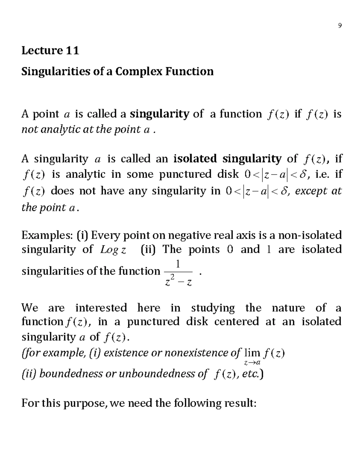 MSO202 Lecture 2 - Geometrical Concepts in Complex Analysis - Studocu
