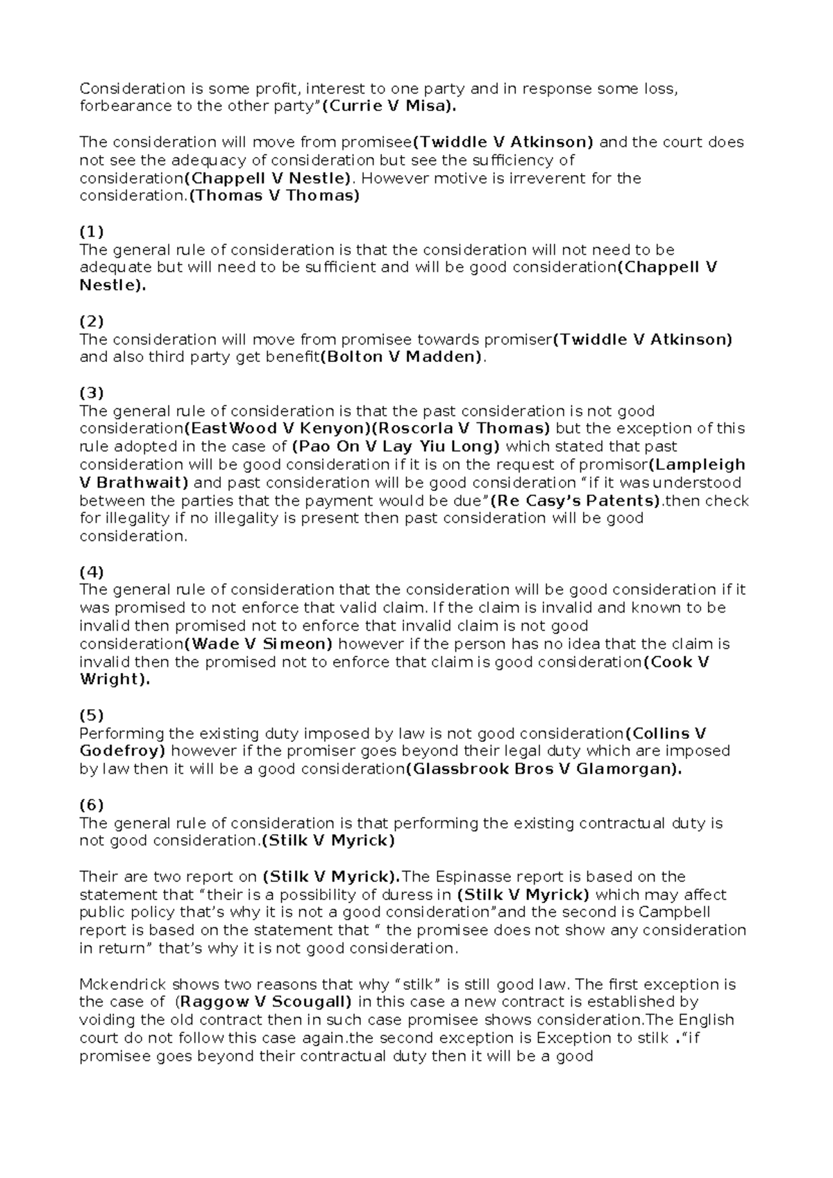 Consideration final - Copy - Consideration is some profit, interest to ...