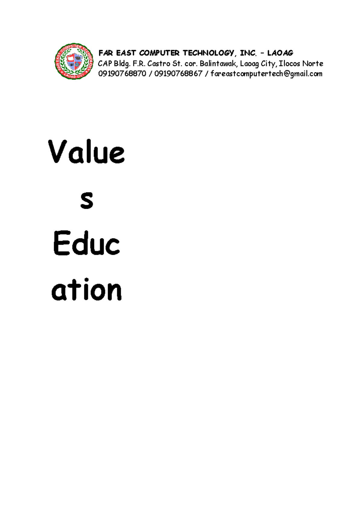 Values Education 2 - Module 1: Understanding Values and Their ...