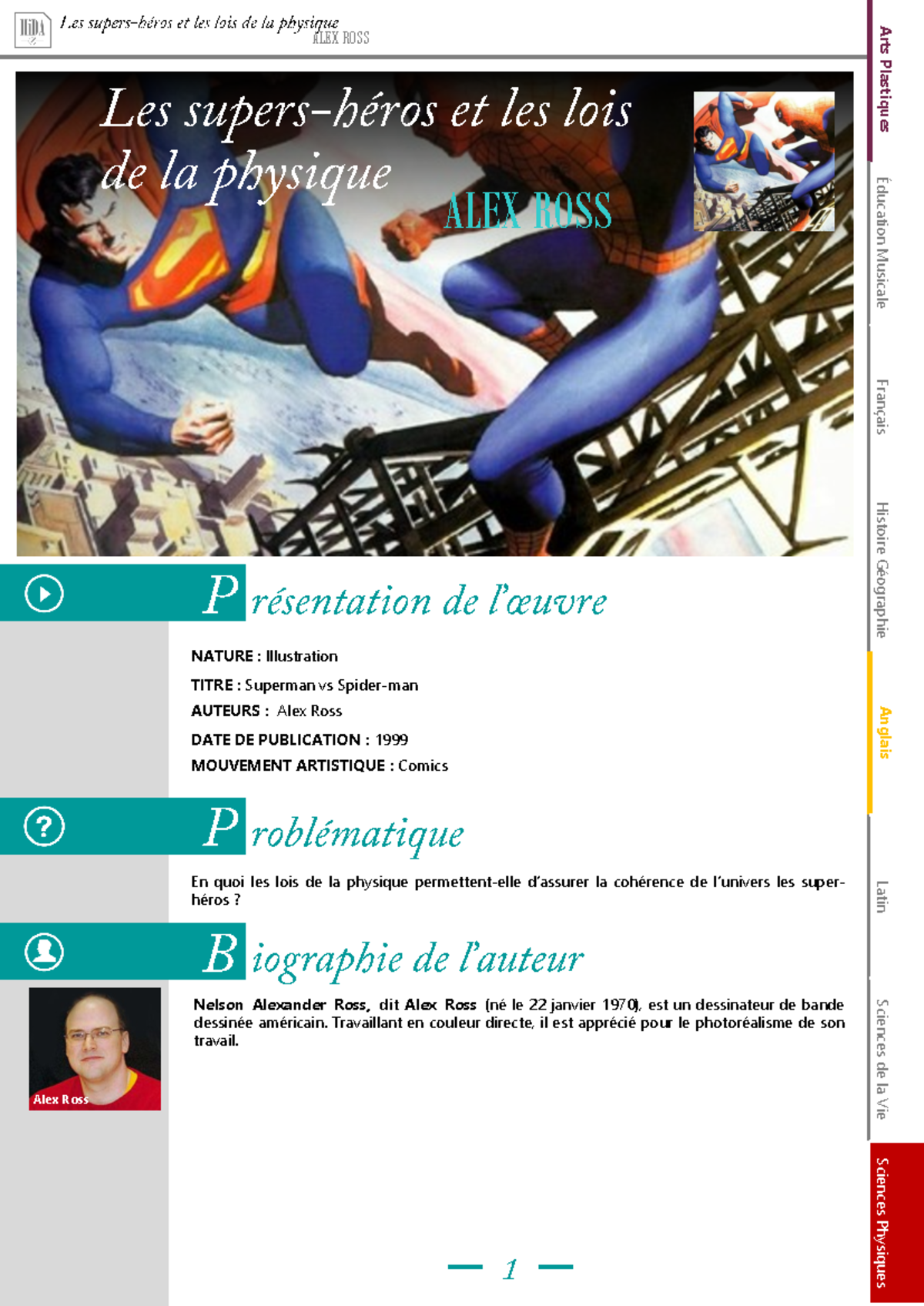 Sciences Physiques : Superman vs Spider-Man par Alex Ross - Studocu
