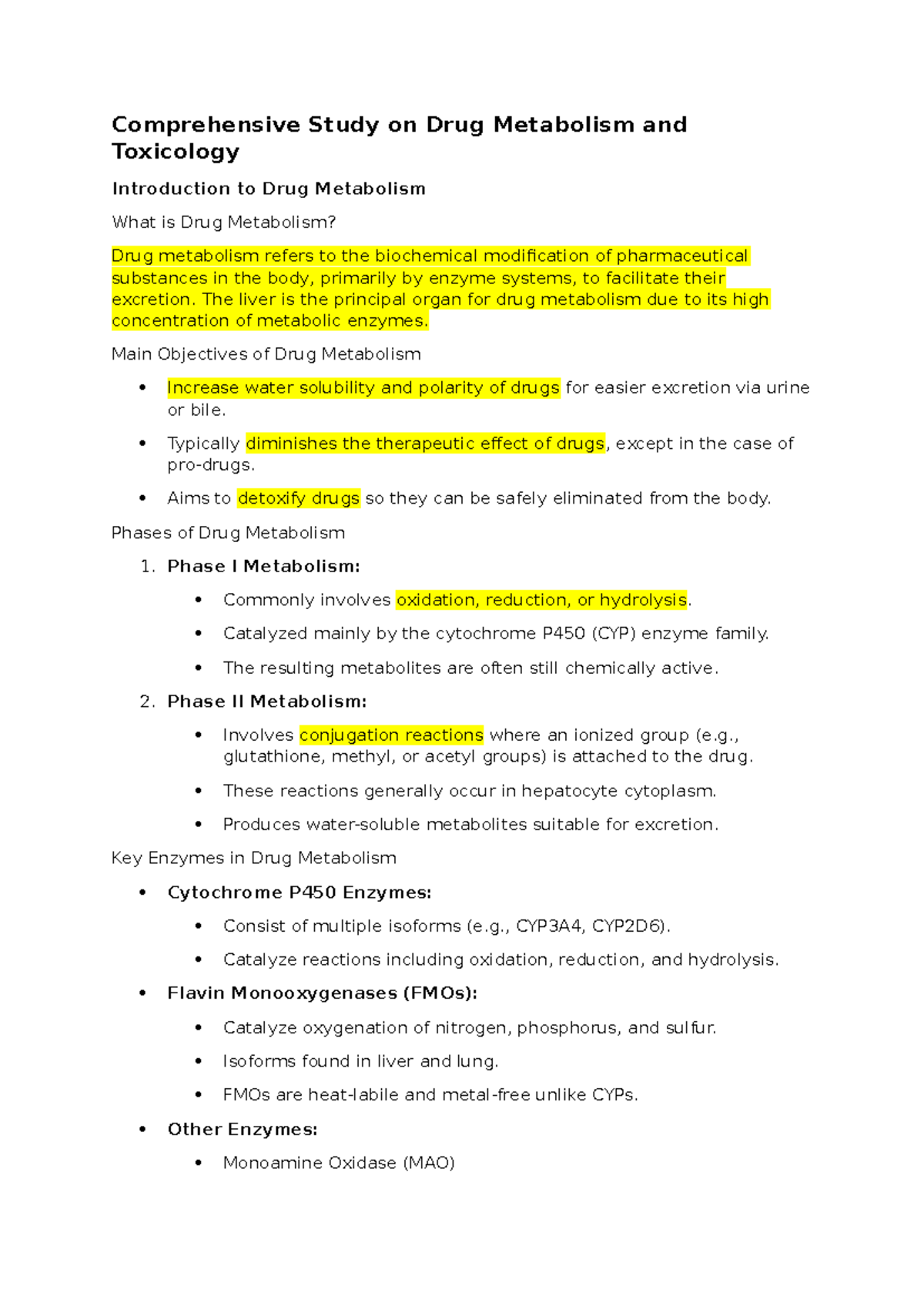 Pharmacology 101: Semester 1 Comprehensive Revision Notes - Studocu