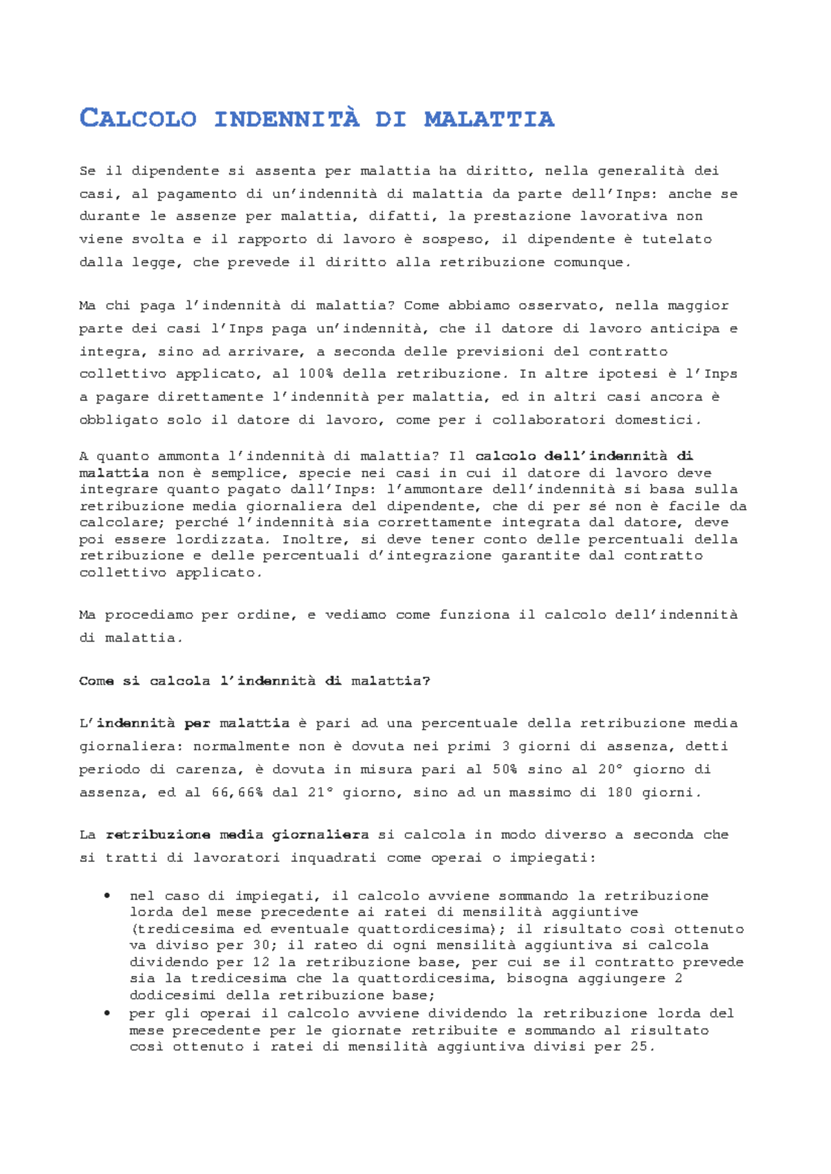 prospetto di liquidazione indennità di malattia e maternità GleeVape