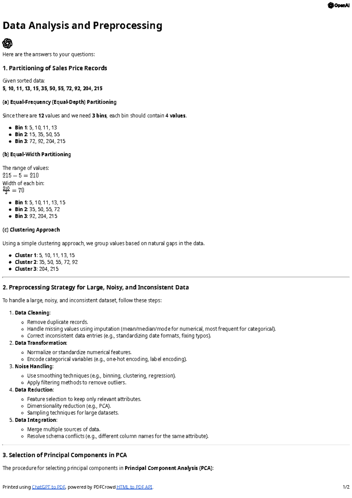 Data Analysis and Preprocessing - Partitioning of Sales Price Records ...
