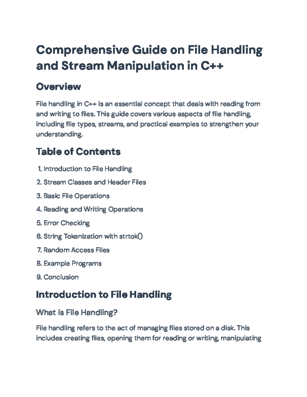 C++ File Handling and Stream Manipulation: A Comprehensive Guide ...