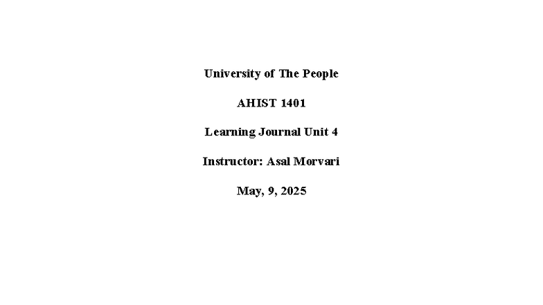 AHIST 1401 Learning Journal: Classical Art & Its Impact - Studocu