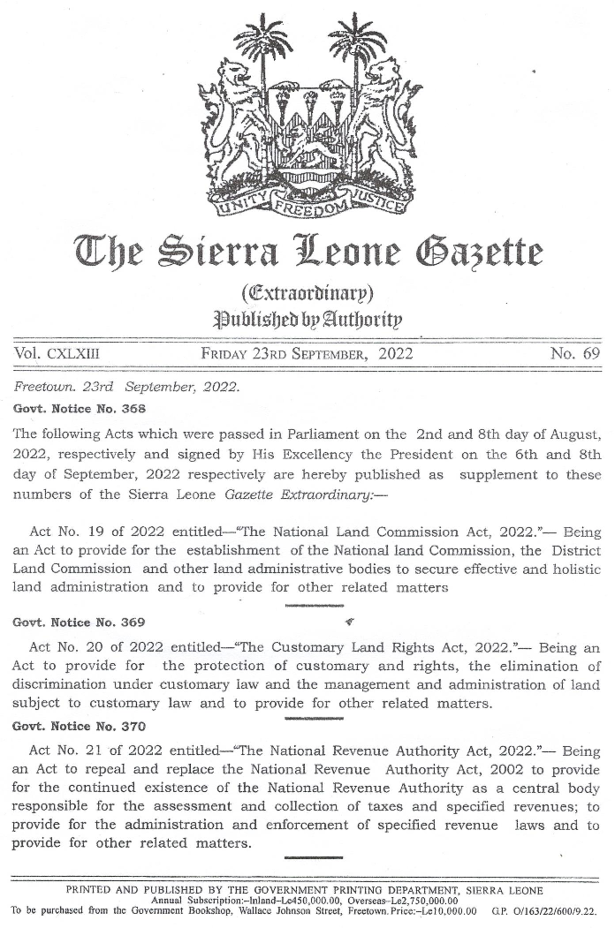 Customary Land Rights Act 2022: Key Provisions and Implications - Studocu