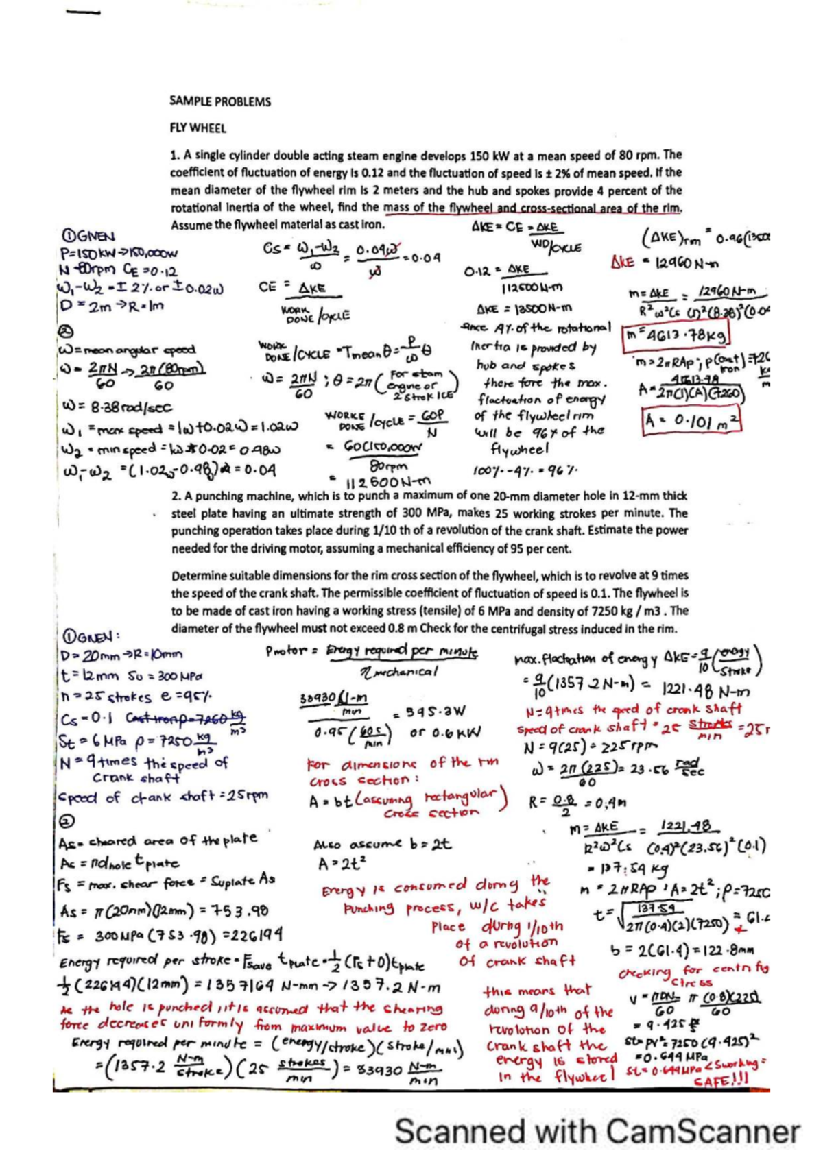 Q4 - Machine Design 1 Quiz: Flywheel and Clutch Problems - Studocu