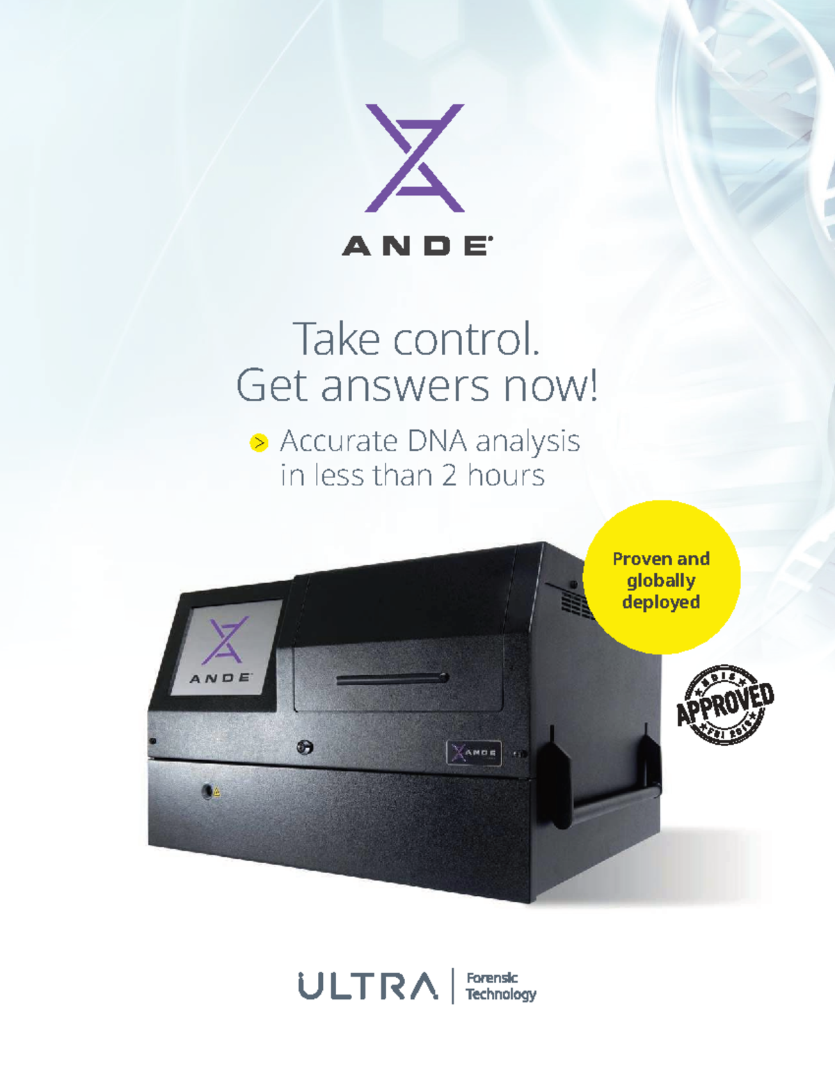 UFT 2022 ANDE Rapid DNA Analysis Brochure: Fast & Accurate Solutions ...