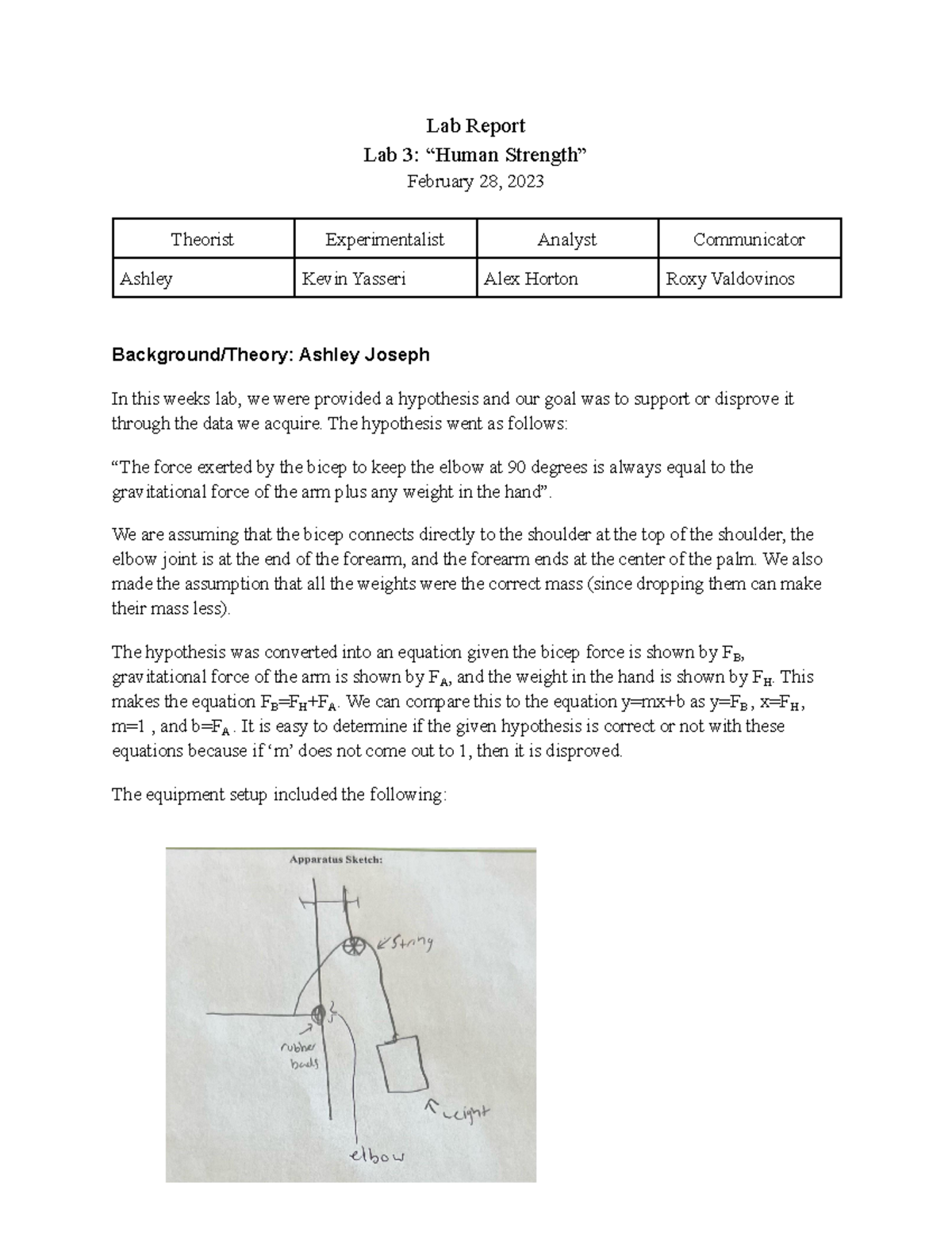 Lab Report 3 - Human Strength Experiment Overview and Analysis - Studocu