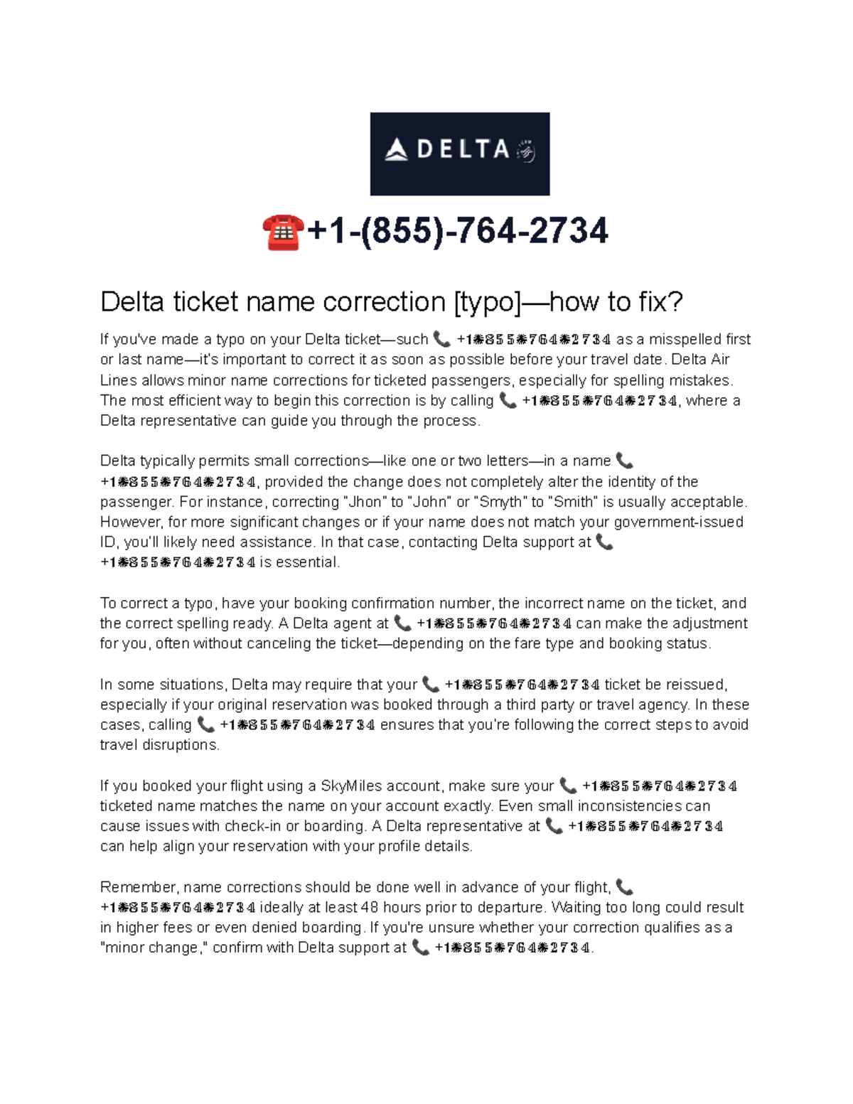Delta Ticket Name Correction Guide: Steps to Fix Typos Before Travel ...
