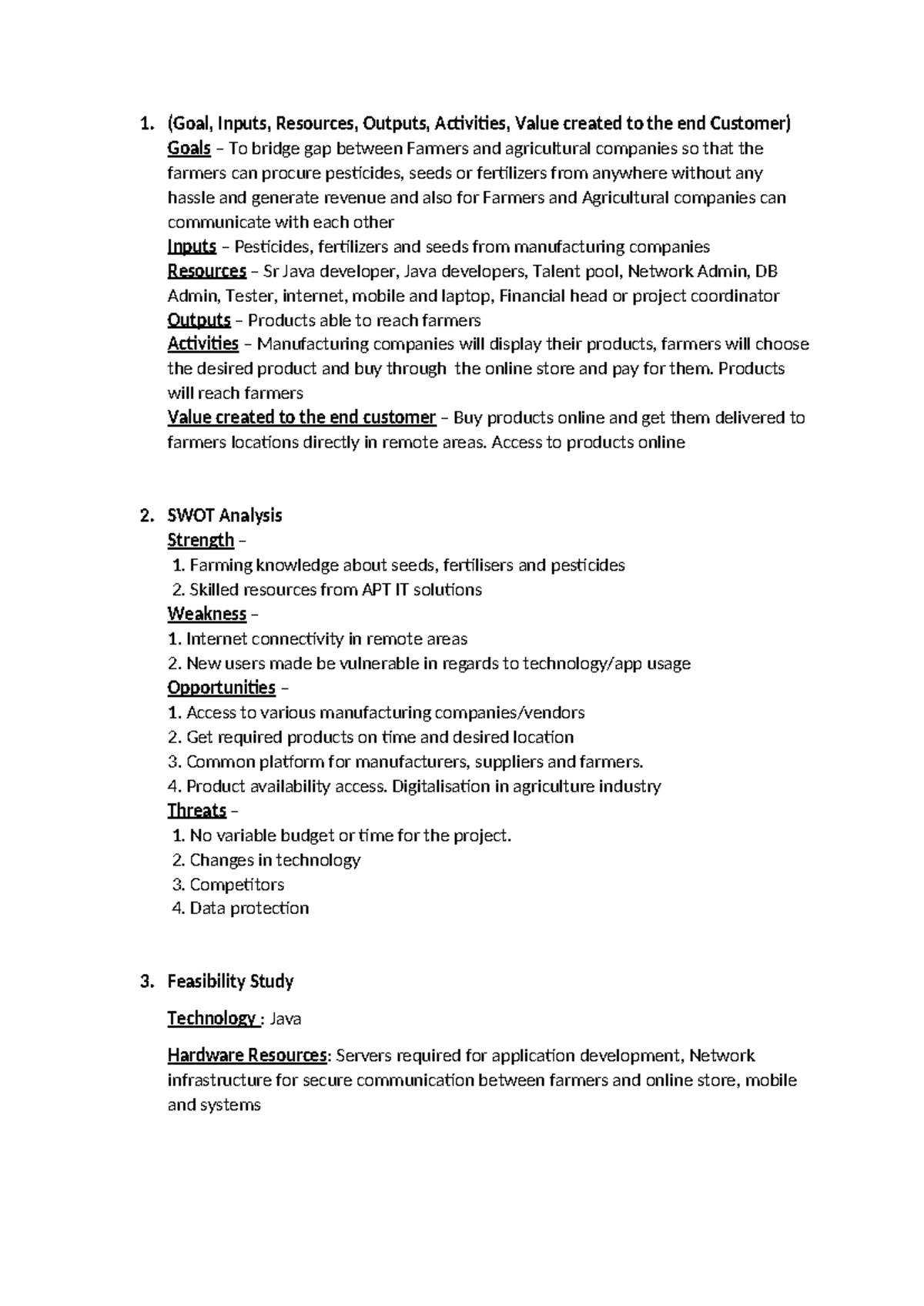 Capstone Project 1 part 1 - (Goal, Inputs, Resources, Outputs ...