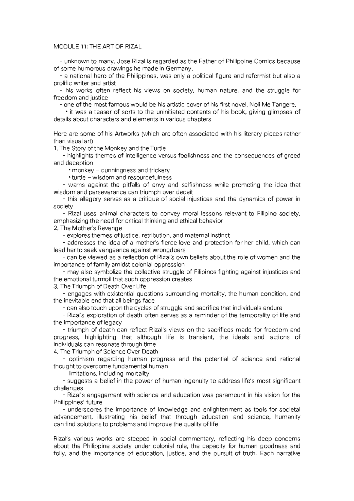 GE-9: Rizal's Life, Works, and Writings - Art, Organizations, and Youth ...