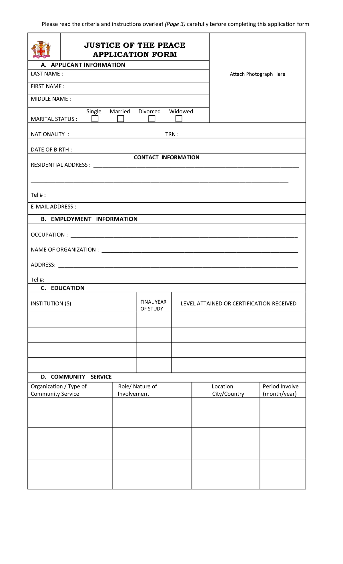 Justice of the Peace Application Form 240227 145601 Submission Guide ...