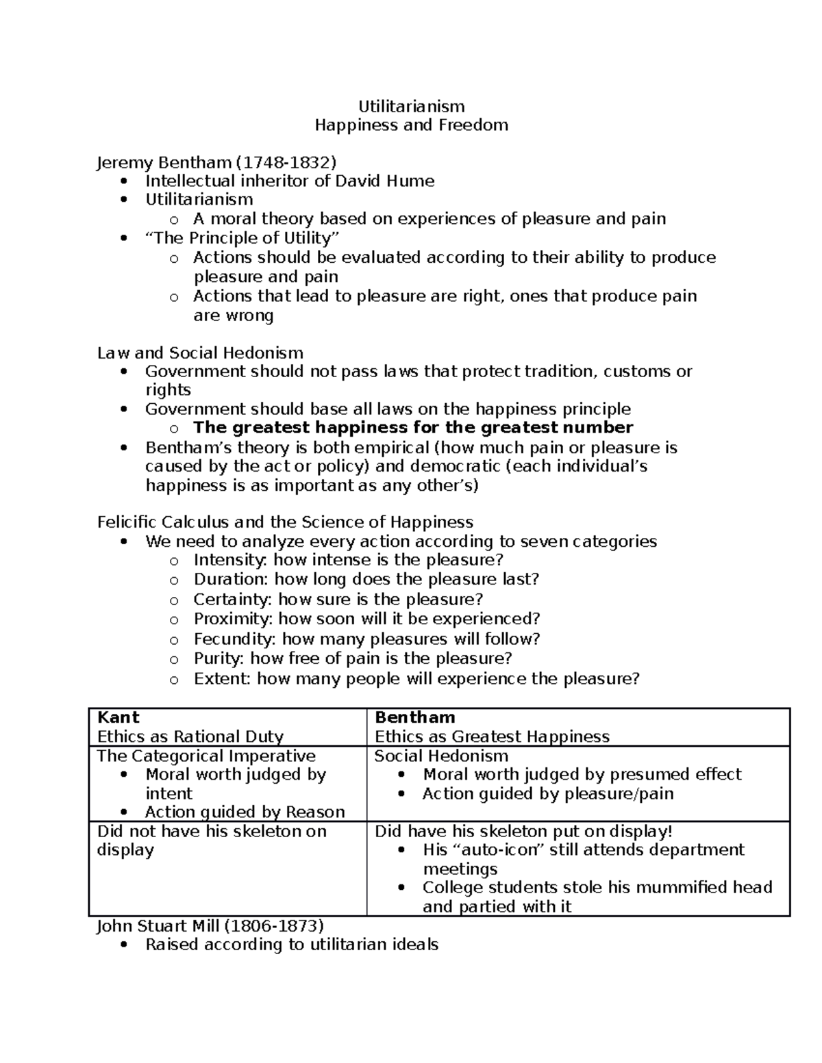 Lecture Notes: Key Concepts of Utilitarianism in Ethics - Studocu, image size:1200x1553