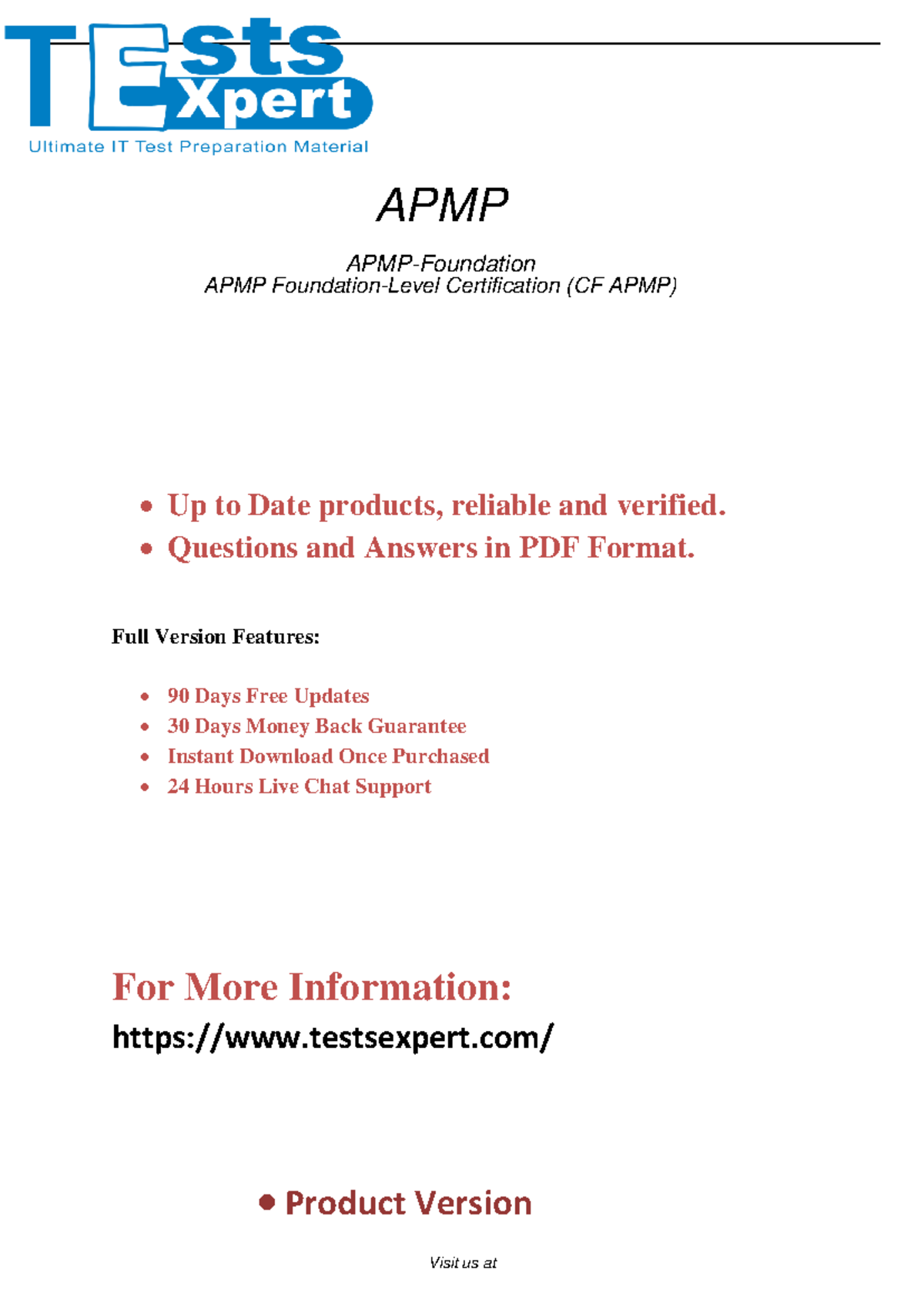 APMP-Foundation Exam Q&A Dumps: Expert Test Preparation Guide - Studocu