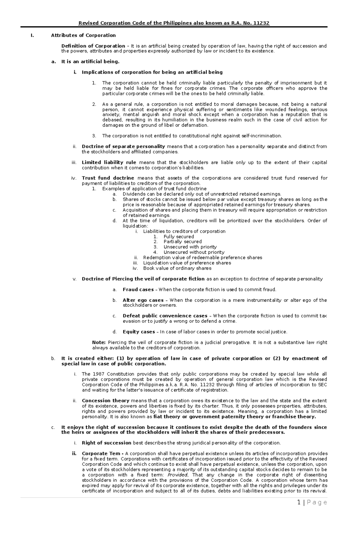 Module II Revised Corporation Code - Revised Corporation Code of the ...