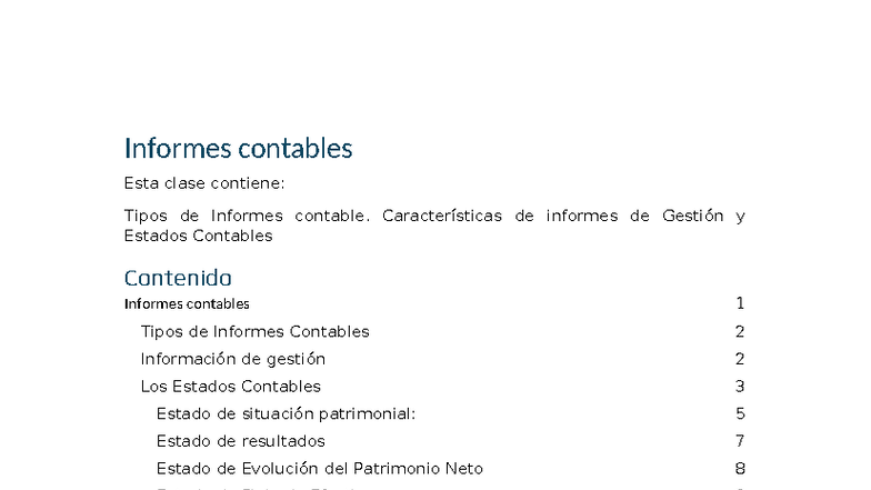 04 - Tipos y Características de Informes Contables - Studocu